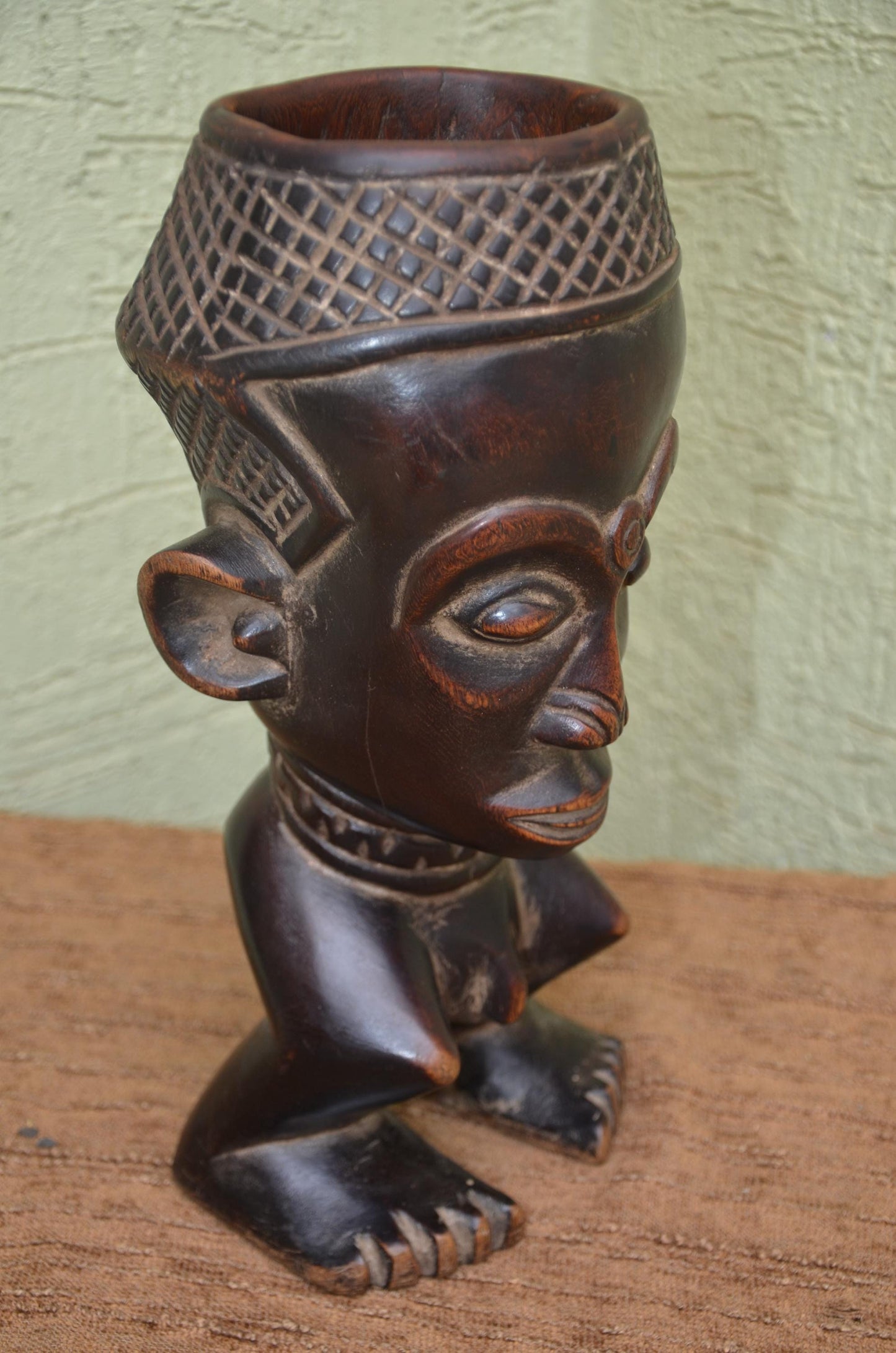 Authentic Kuba Prestige Palm Wine Cup | Congolese Royal Art