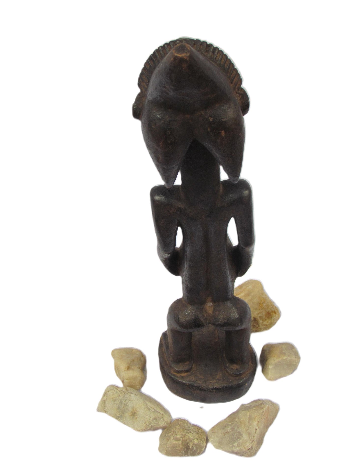 Figure d'ancêtre masculin Hemba – Sculpture tribale Singiti – Art africain sculpté à la main du Congo belge (RDC)