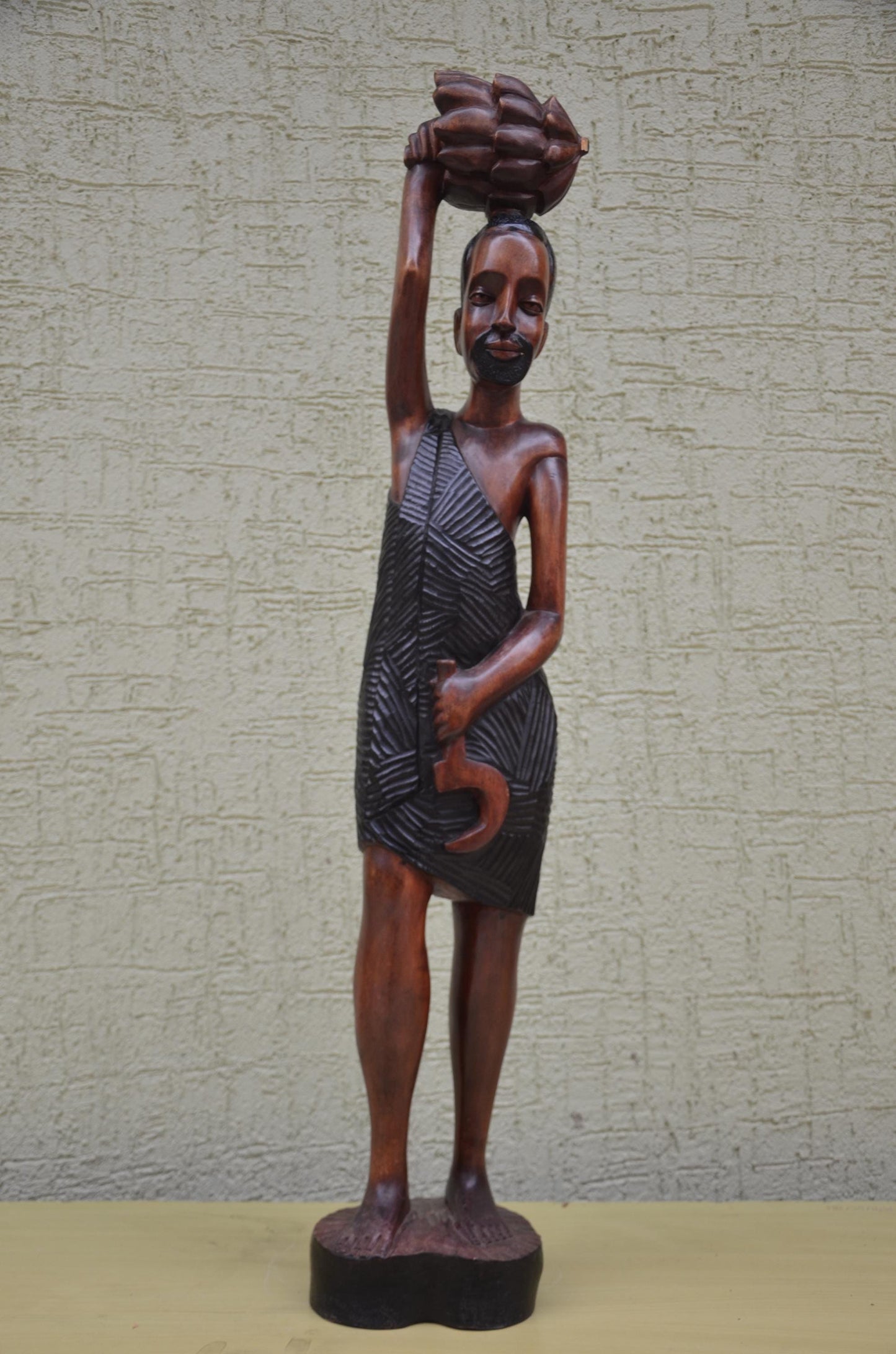 Monumental African Banana Harvester Statue | Tribal Art
