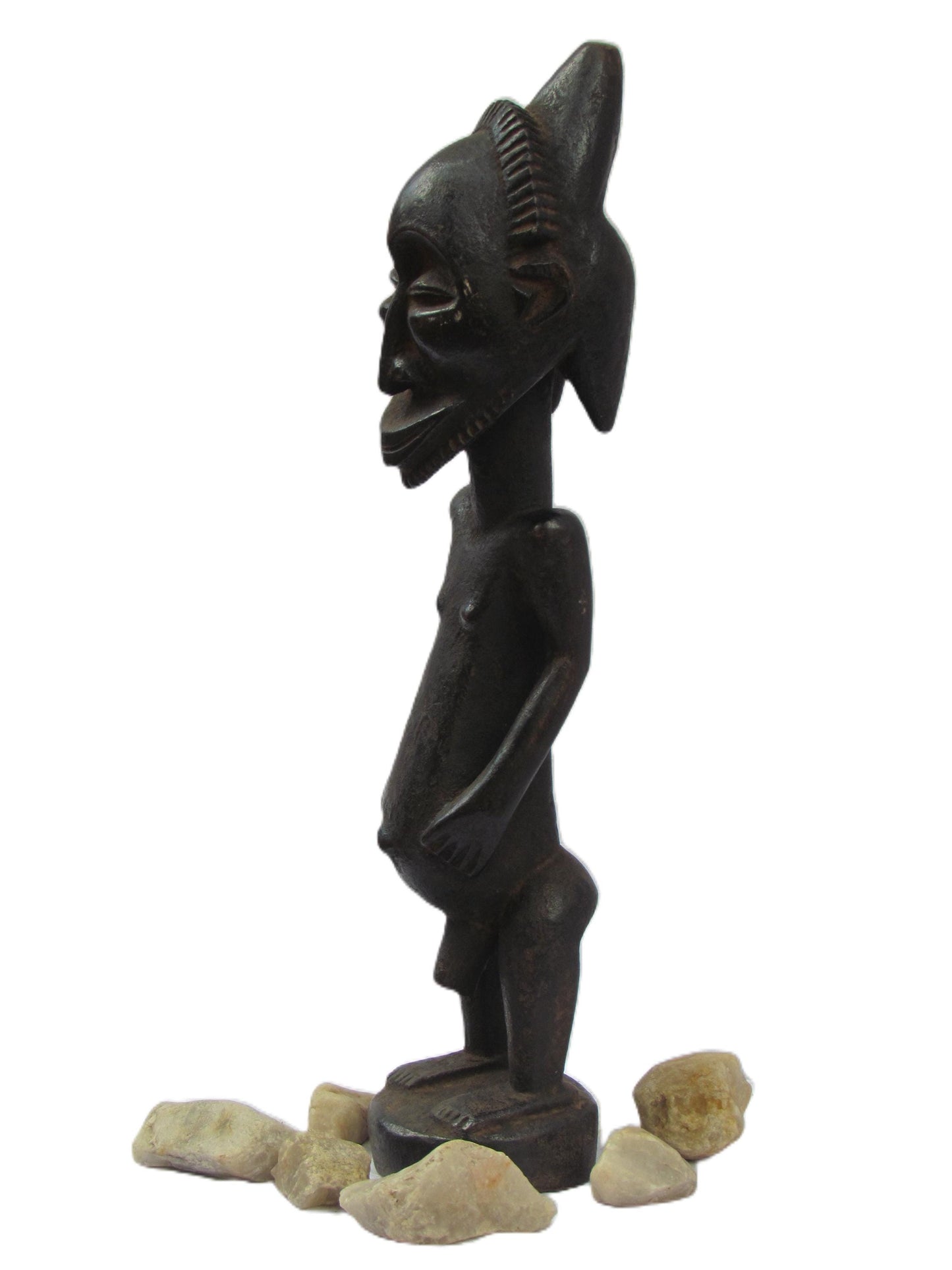 Figure d'ancêtre masculin Hemba – Sculpture tribale Singiti – Art africain sculpté à la main du Congo belge (RDC)