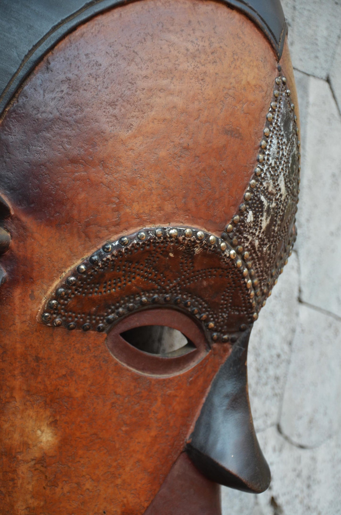 Authentic Yaure-Style Mask | Elegant Ivorian Tribal Wall Art