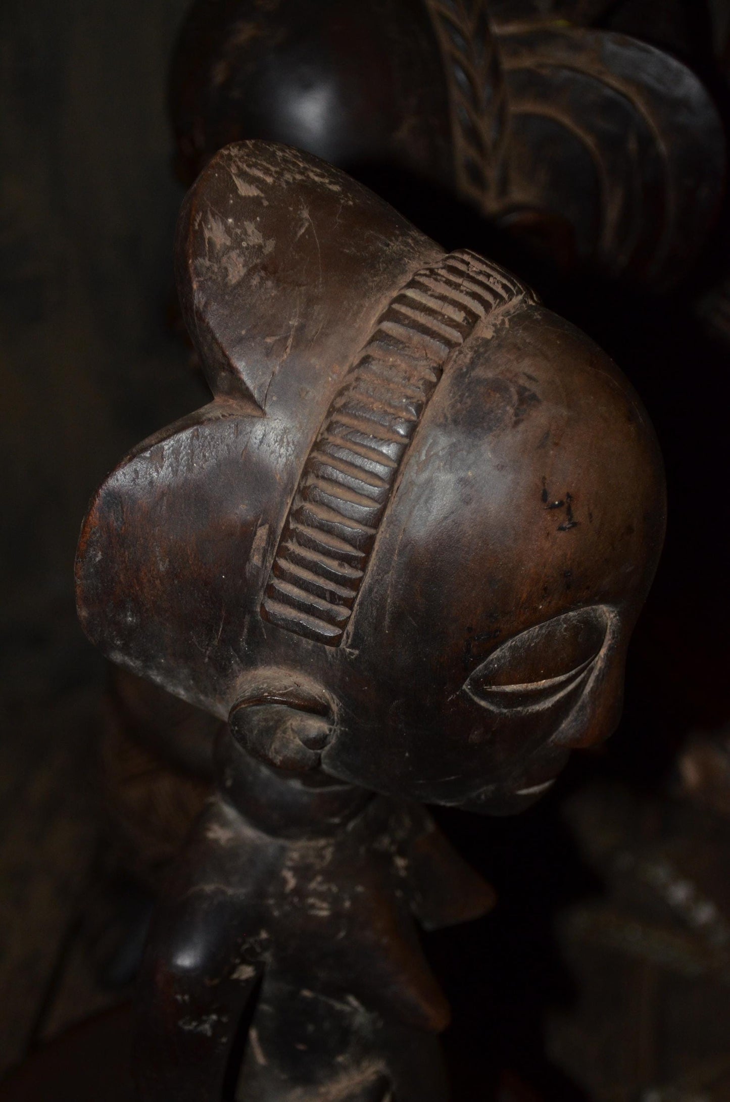 Luba Female Ancestor Fertility Figure - 29" Authentic Congo Wood Statue, Prestige Tribal Art, High-End African Sculpture