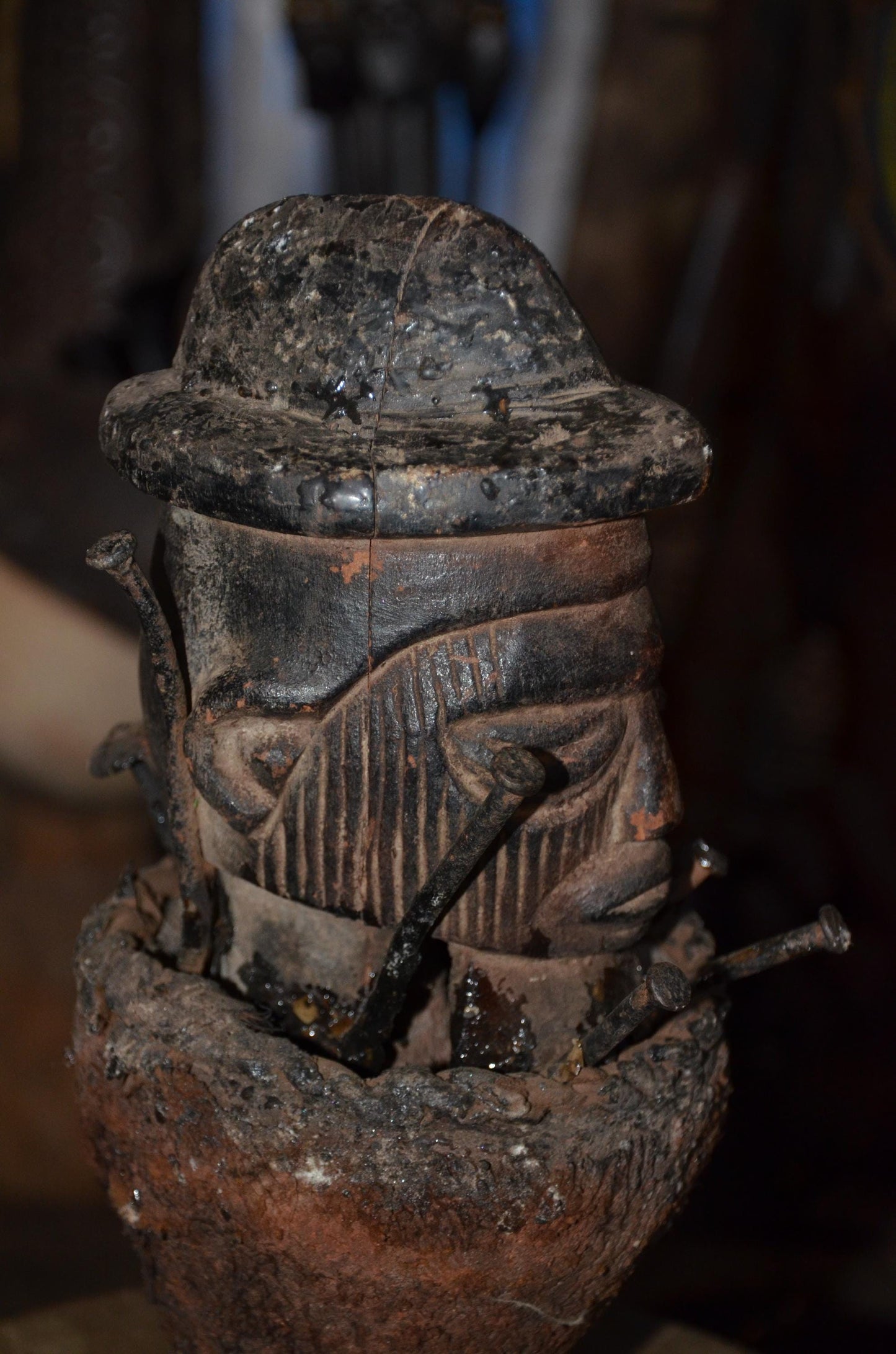 Kongo Nkisi Nkondi | Authentic Nail Fetish Statue | Congolese Spiritual Art