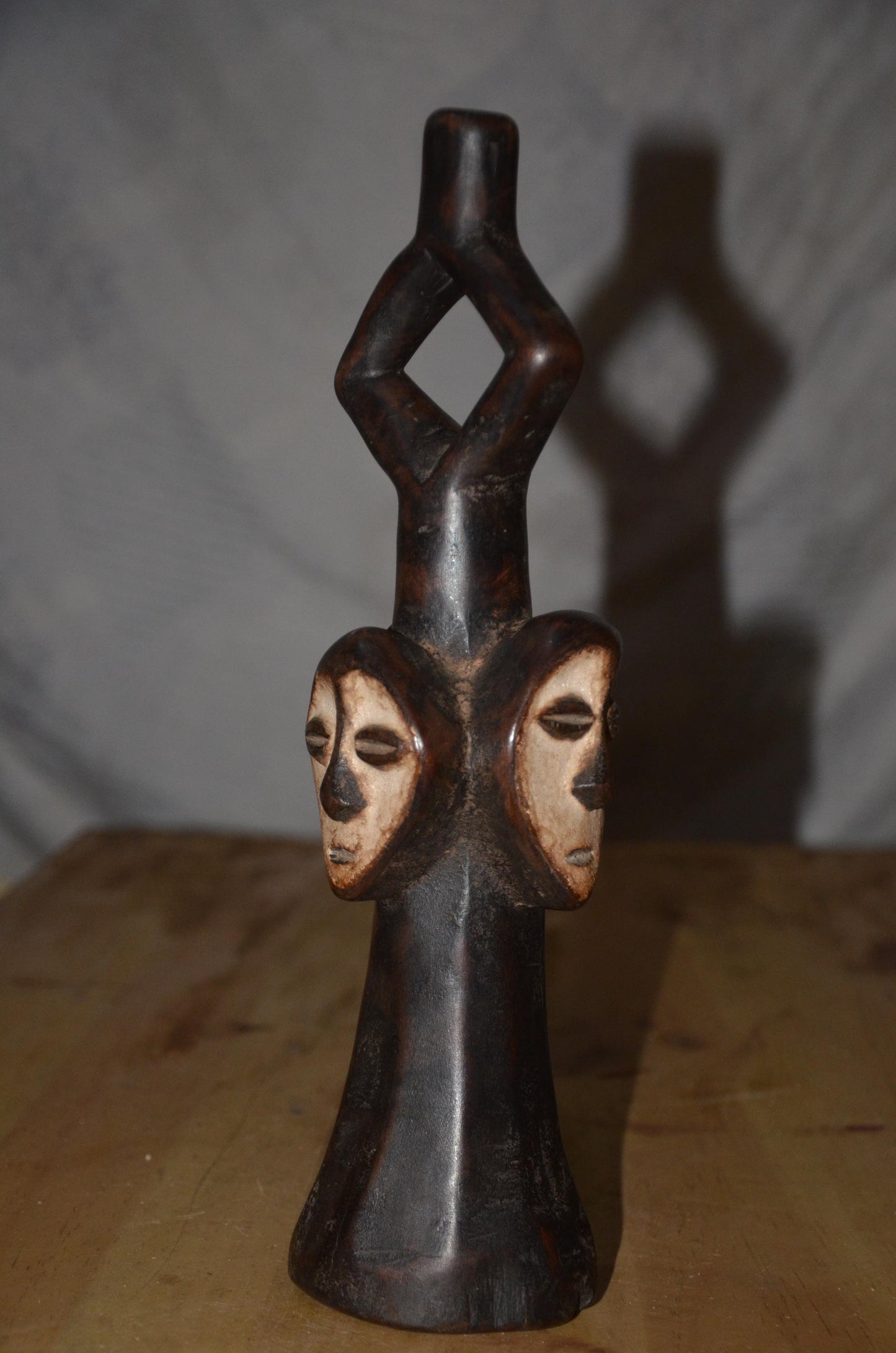Authentic Lega Statue | Congolese Tribal Art | Hand-Carved Wood Sculpture