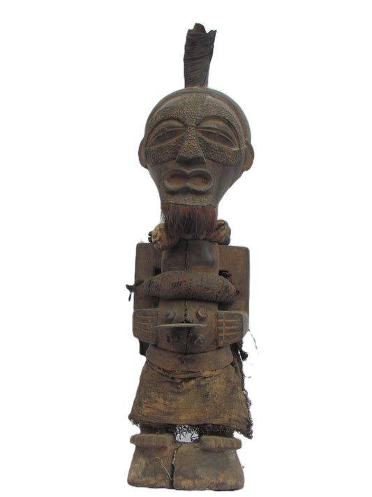 Figurine Songye Kifwebe Manjiante, sculpture tribale antique du Congo, statue d'esprit africain sculptée à la main, art centrafricain