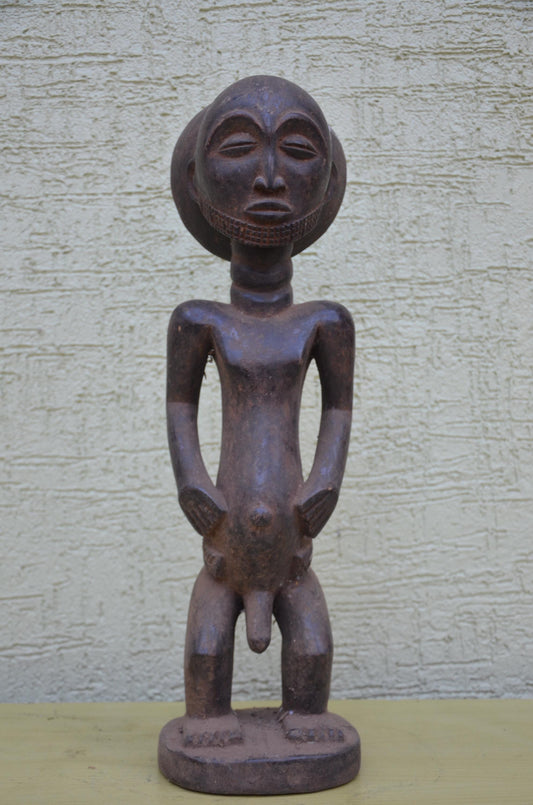 Large Hemba Luba Male Ancestor Statue | DRC Tribal Art