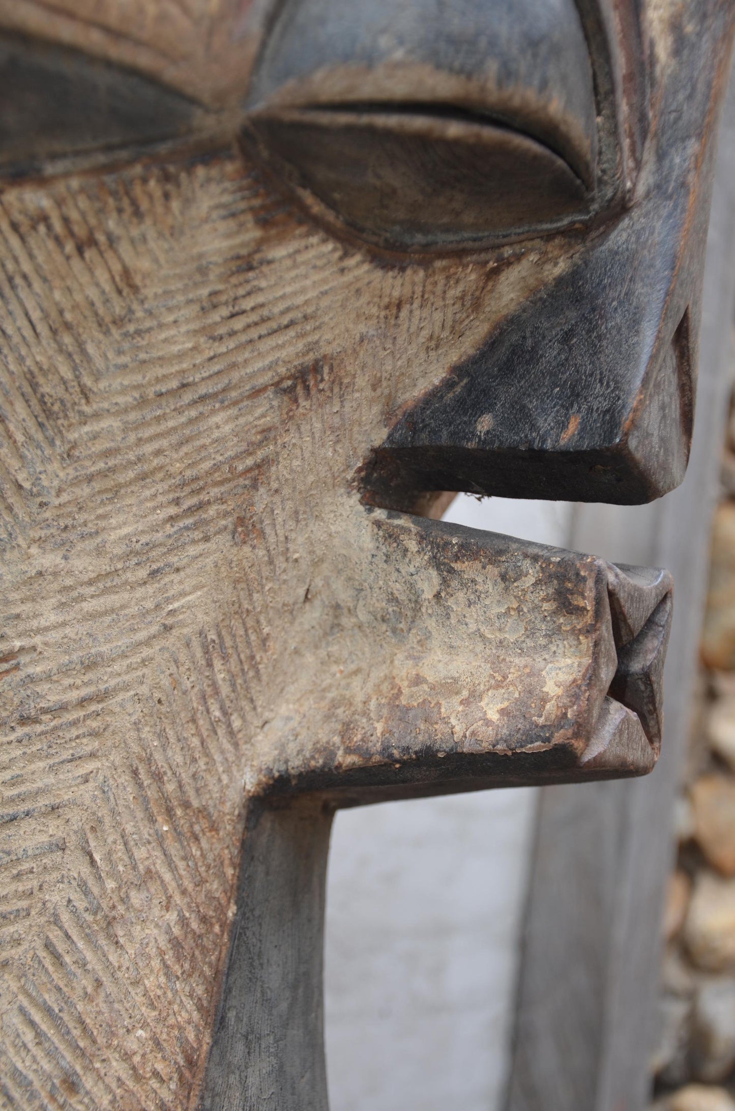 Authentic Male Songye Kifwebe Mask | Congo Tribal Art | Crested