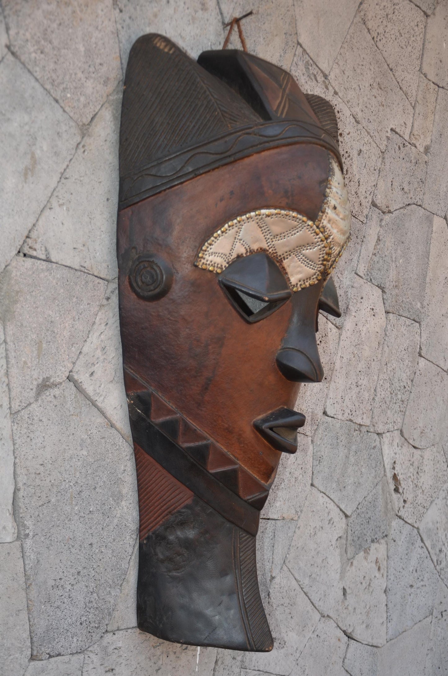 Authentic Chokwe Mask | Large Congolese Tribal Art | Statement Piece