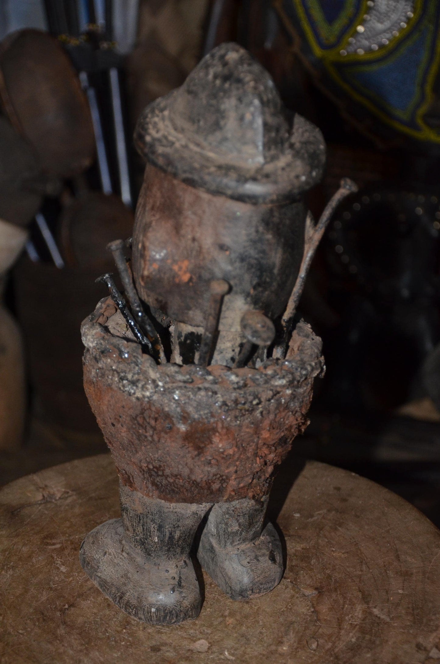 Kongo Nkisi Nkondi | Authentic Nail Fetish Statue | Congolese Spiritual Art