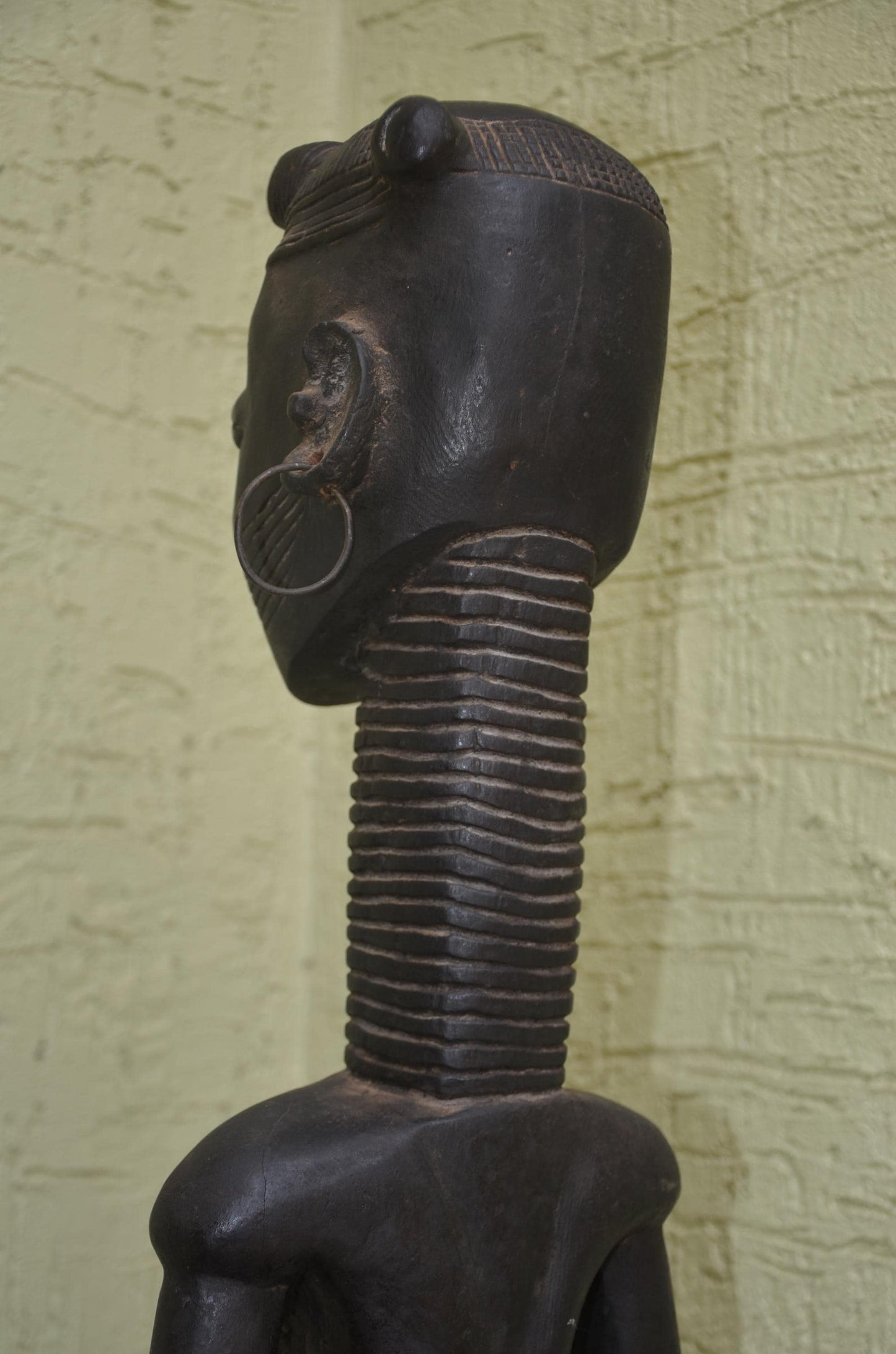 Kulango Tribal Figure â€“ 30" Hand-Carved Wood Ivory Coast Statue â€“ Art