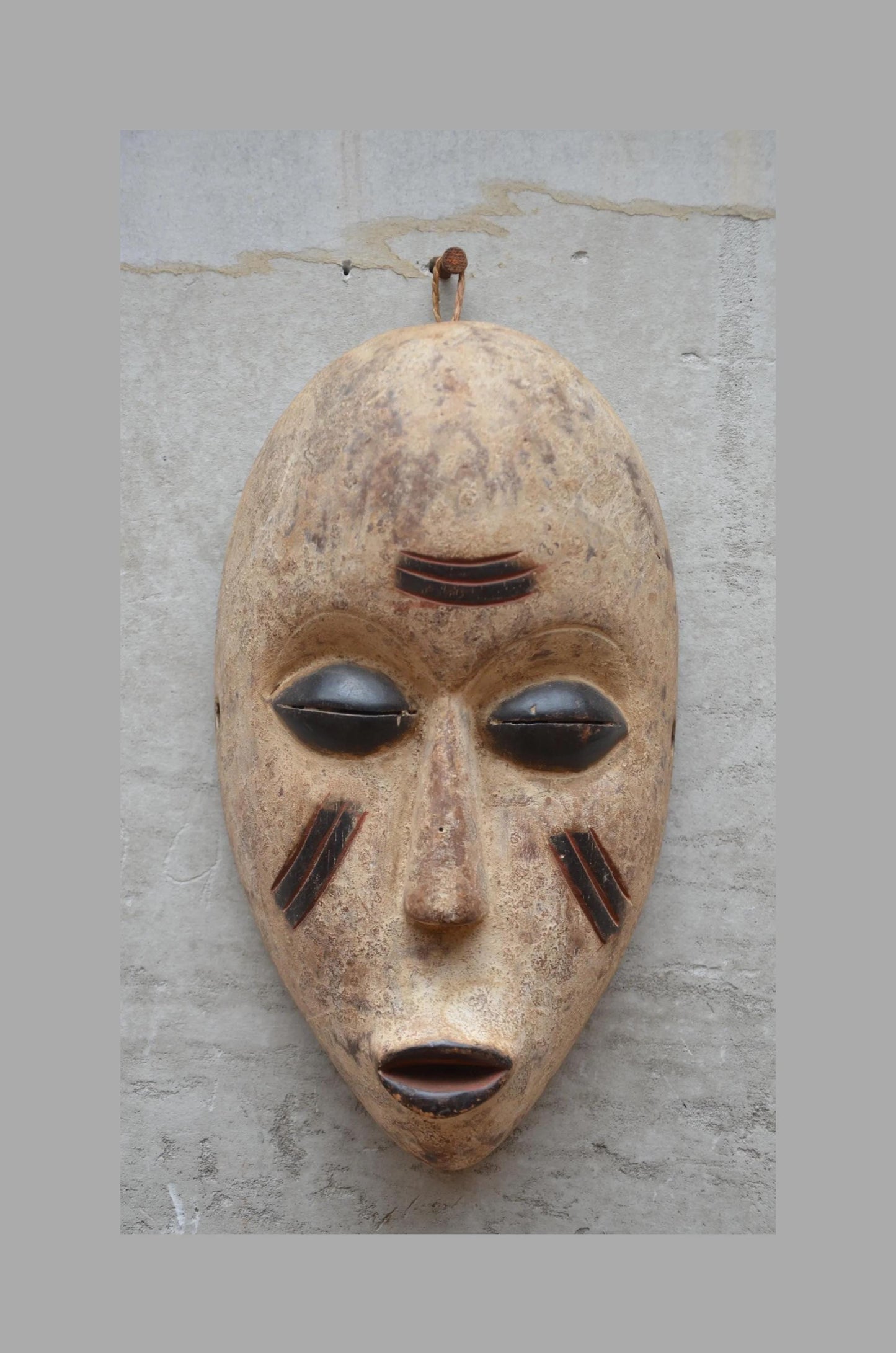 Fang Mitsogo Mask – 12" Hand-Carved Wood Wall Art – Gabonese Tribal Decor