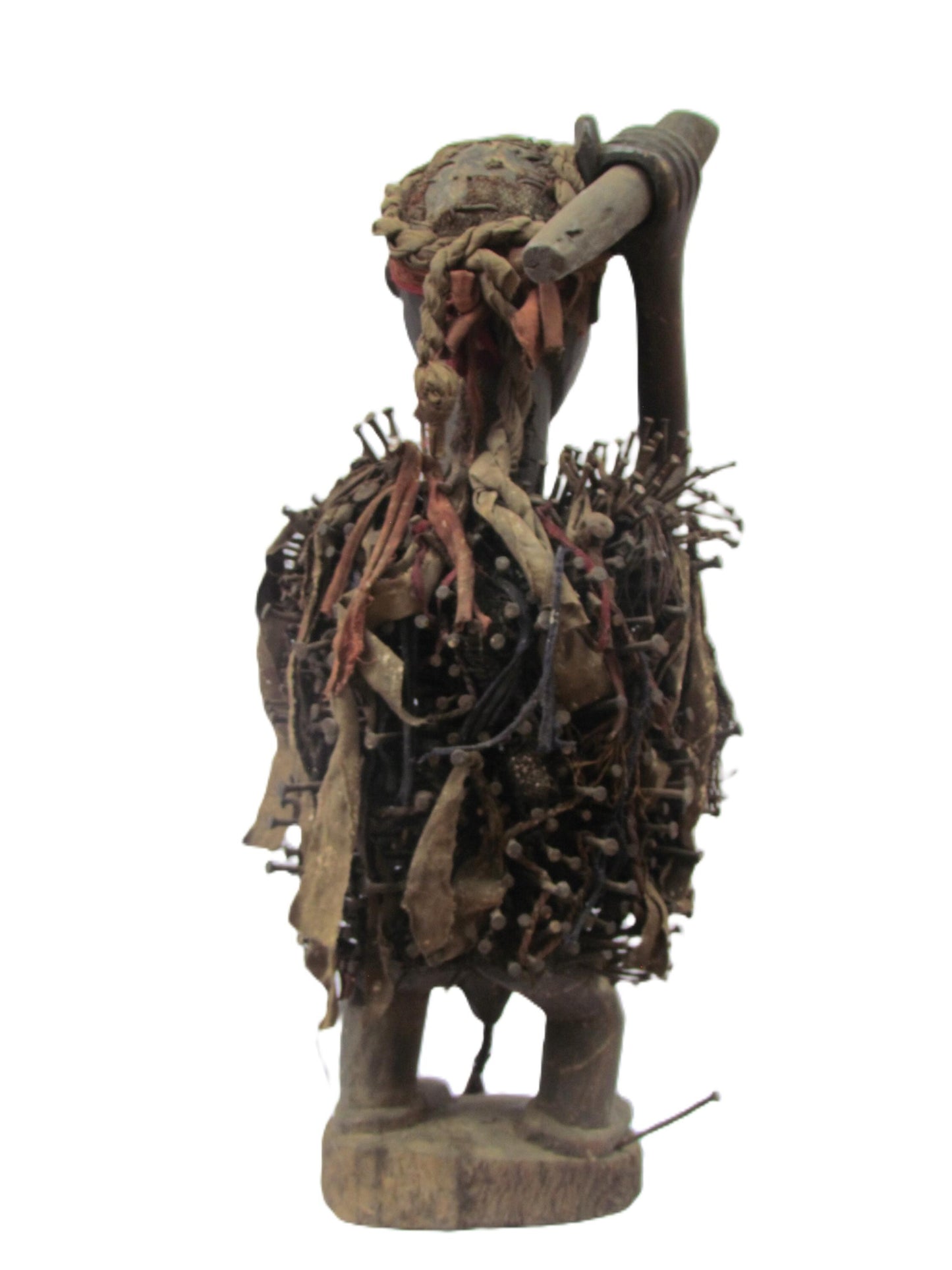 Grande statue Bakongo Nkisi Nkondi, figurine africaine de fétichisme des ongles, sculpture tribale antique du Congo, décoration spirituelle de la maison