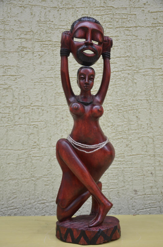 African Wooden Companion Figurine | Tribal Art Sculpture