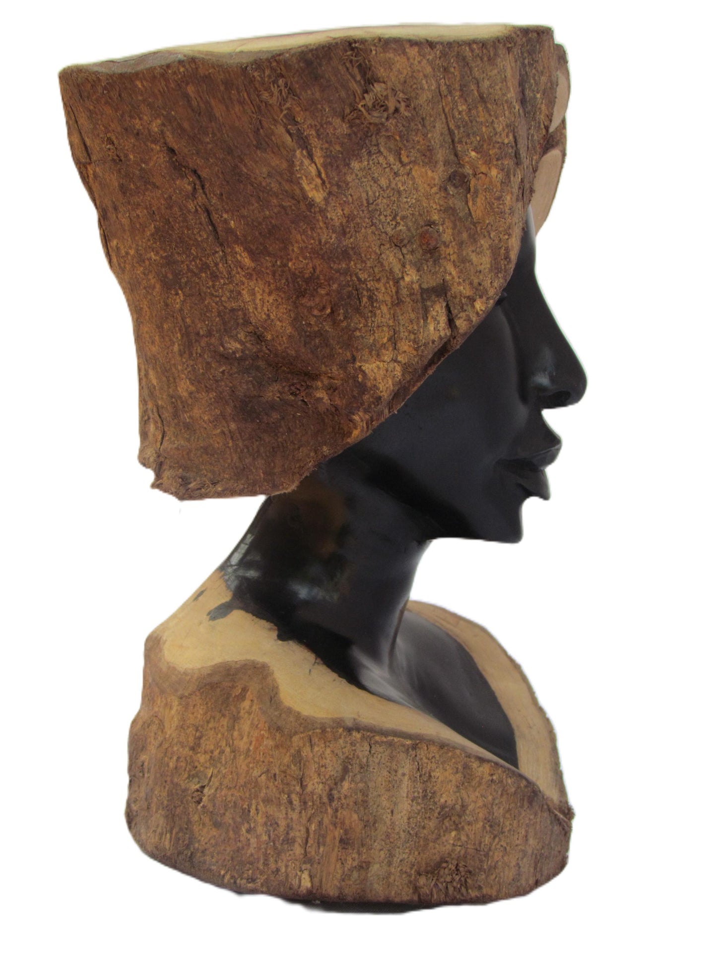 Une belle et superbe sculpture en ébène bicolore de la RDC.