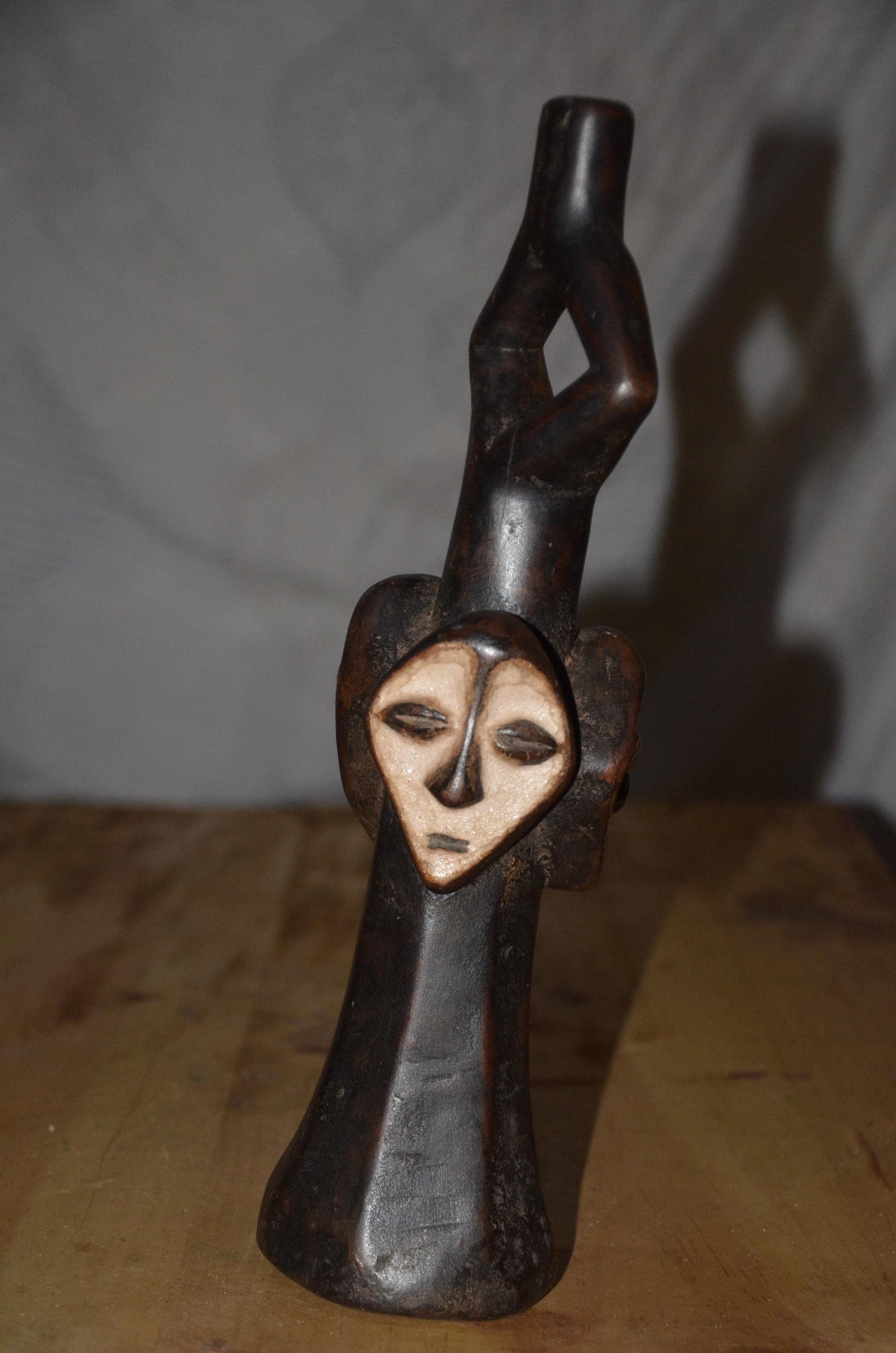 Authentic Lega Statue | Congolese Tribal Art | Hand-Carved Wood Sculpture