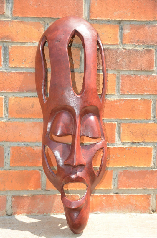 Authentic Large Rwandan Decorative Wall Mask | East African Art