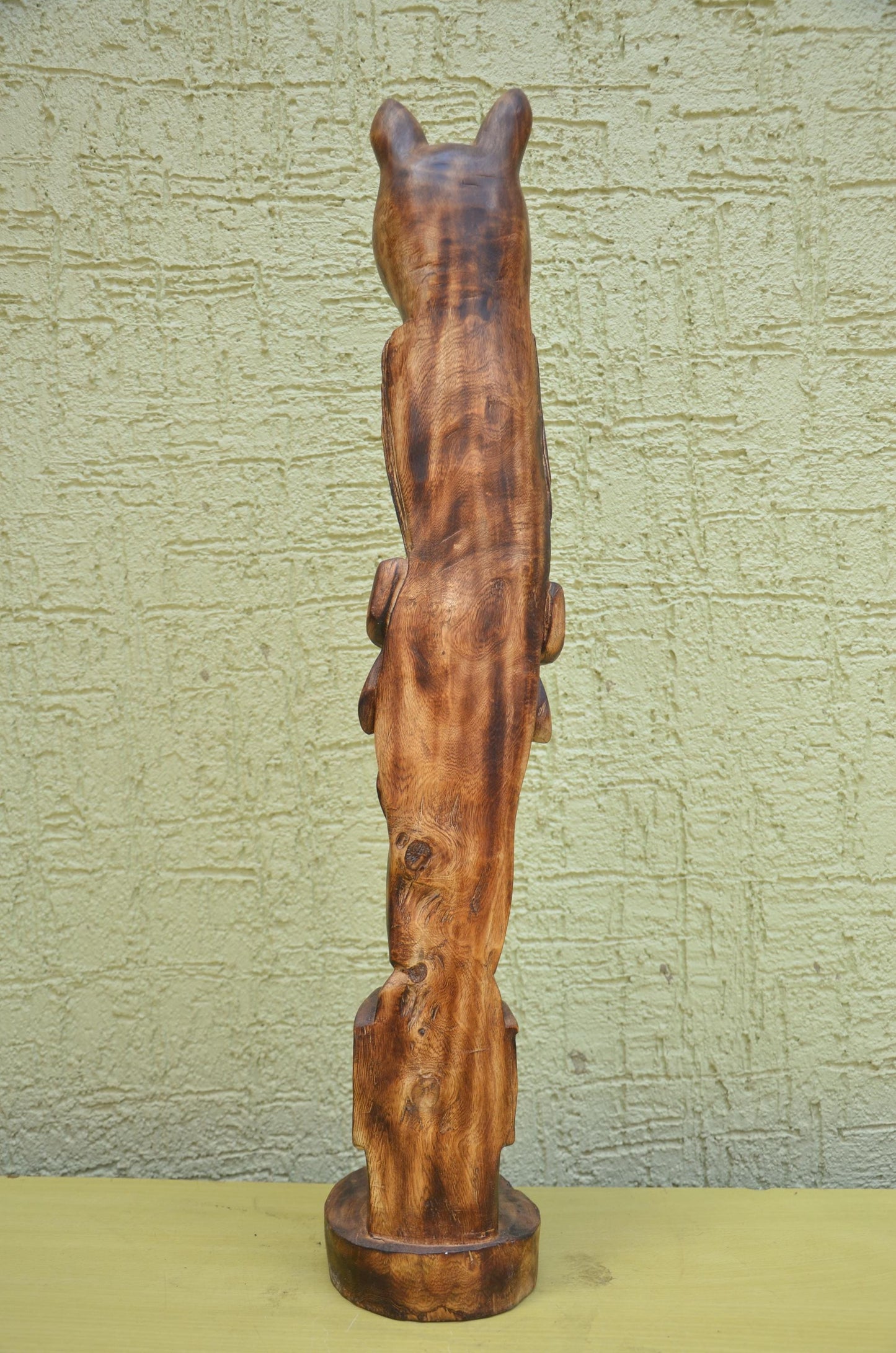 African Wooden Safari Animal Totem Sculpture | Tribal Art