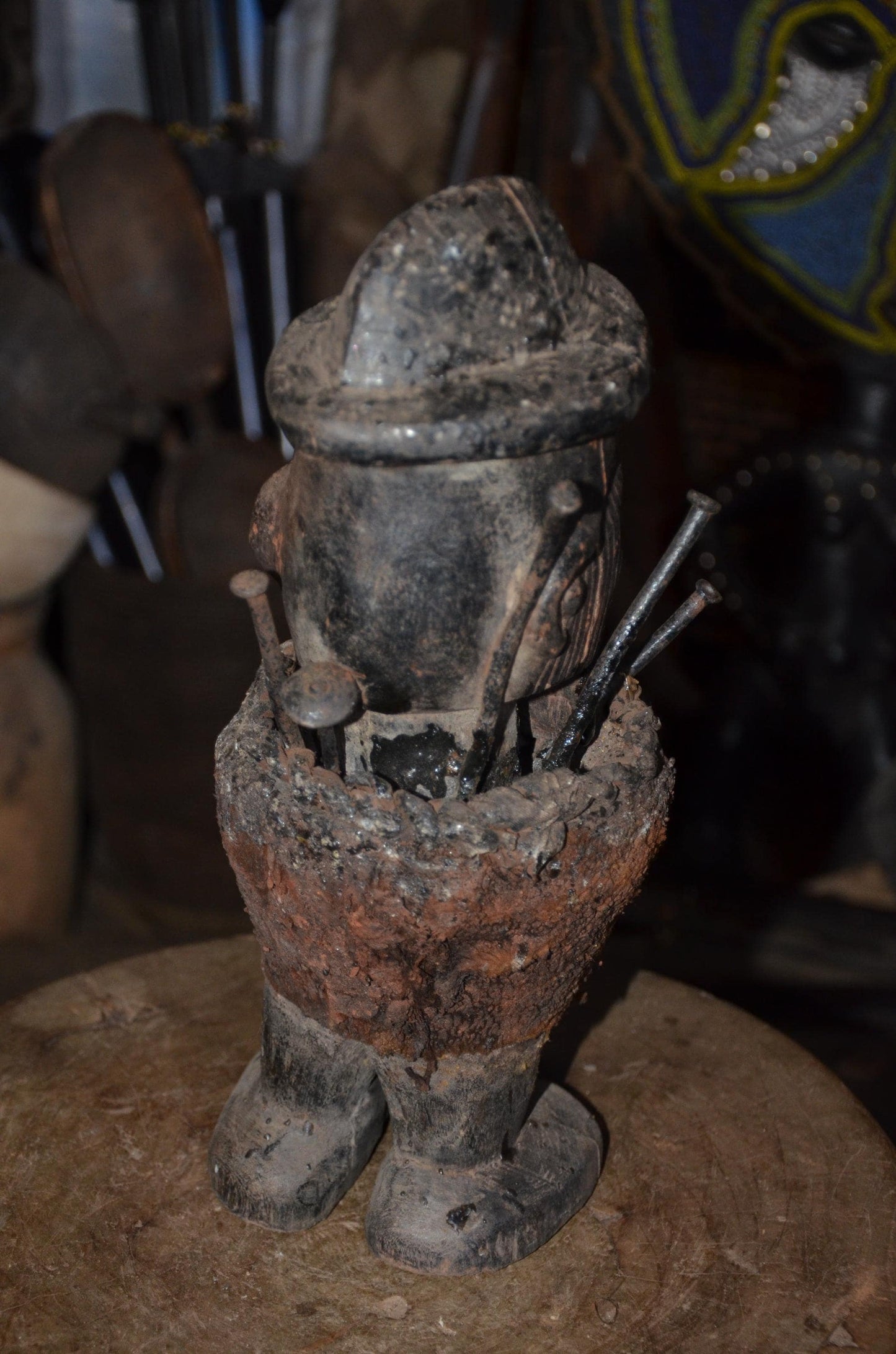 Kongo Nkisi Nkondi | Authentic Nail Fetish Statue | Congolese Spiritual Art