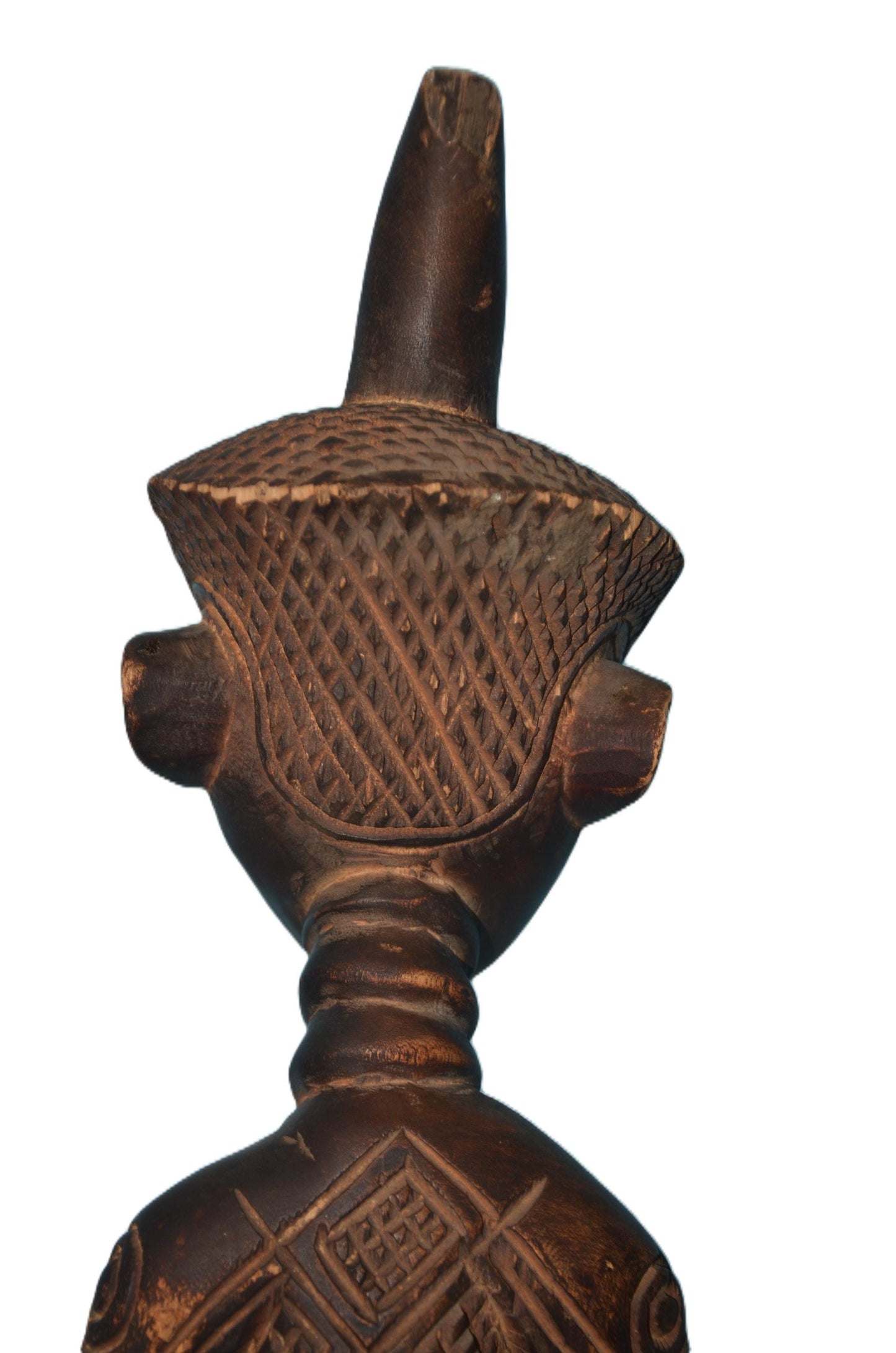 Vintage Ndengese Congo Wood Statue, Hand Carved African Tribal Ancestor Figure, DRC Folk Art