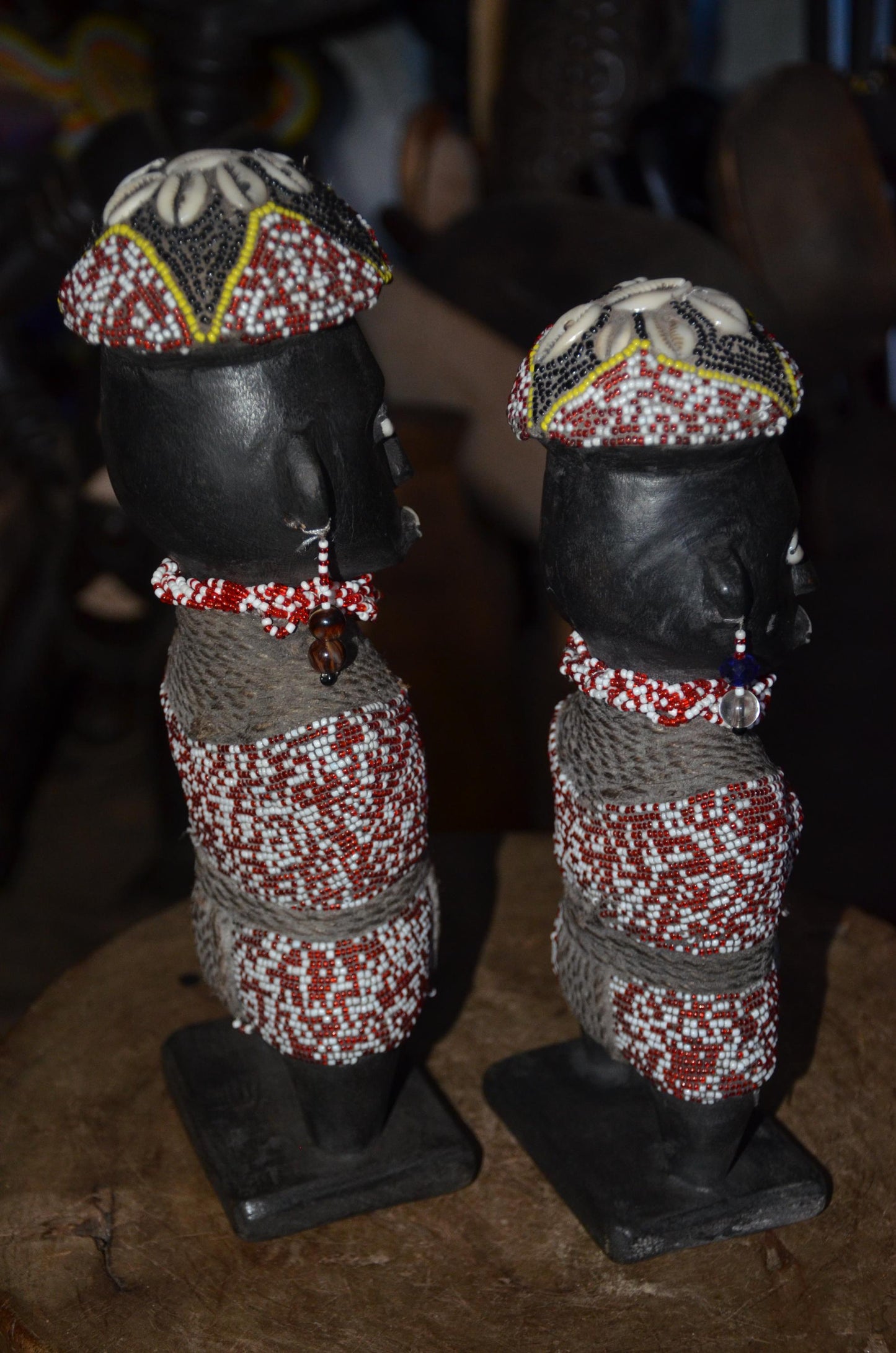Authentic Namji Dowayo Beaded Fertility Dolls | Cameroonian Art