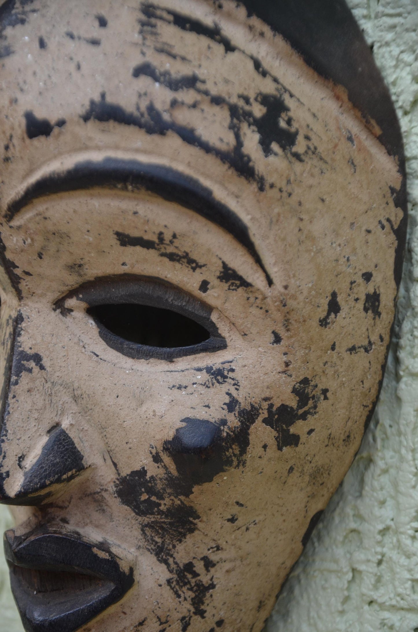 Lega Tribal Mask | Authentic DRC Hand-Carved Wooden Wall Art, Ethnic Decor