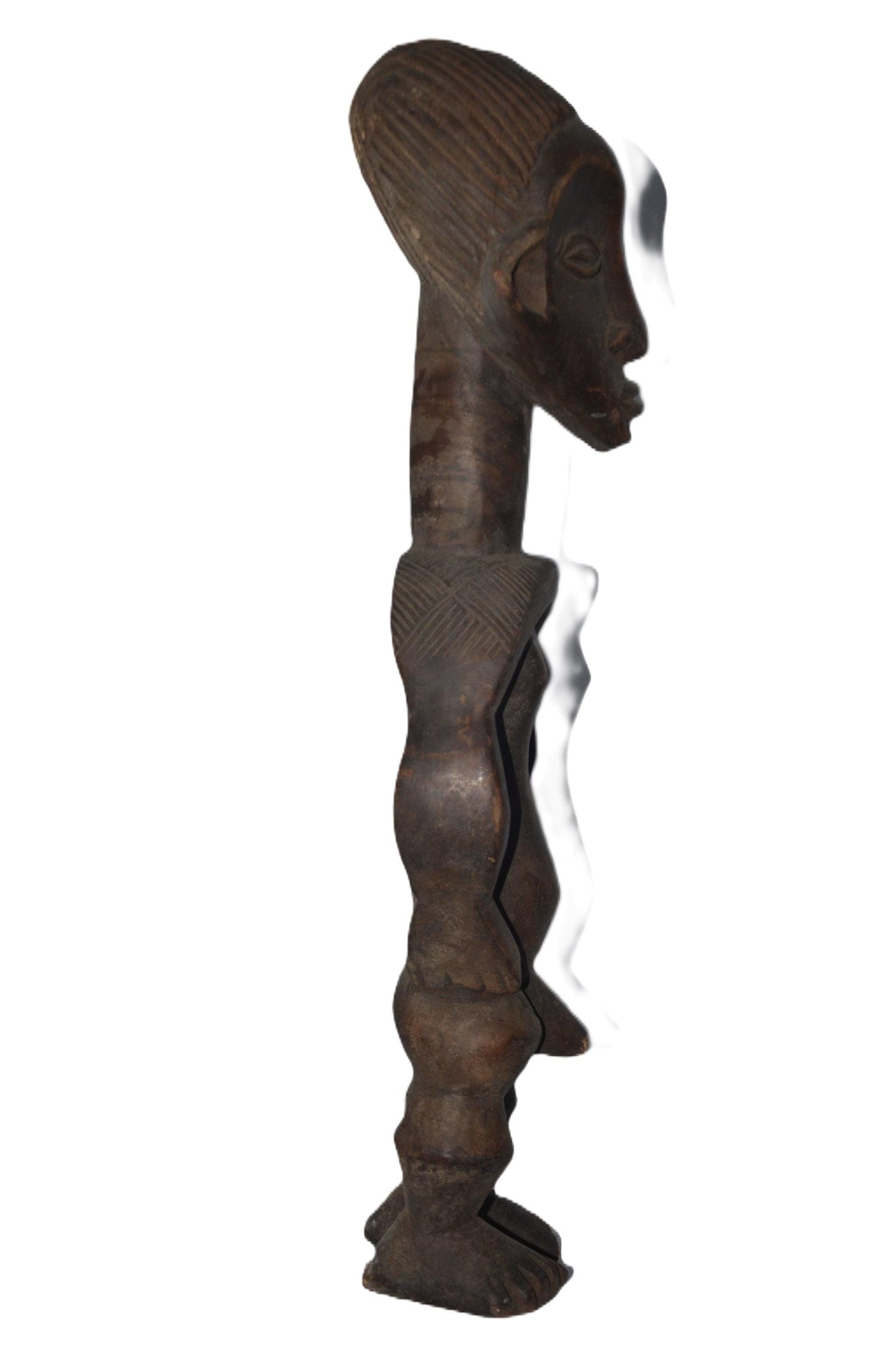 Azande Statue – African Tribal Figure, Handcarved Wooden Art Decor