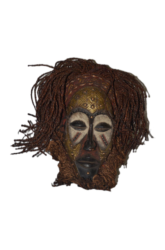 Authentic Chokwe Mask | Congolese Tribal Art | Hand-Carved Wood Sculpture