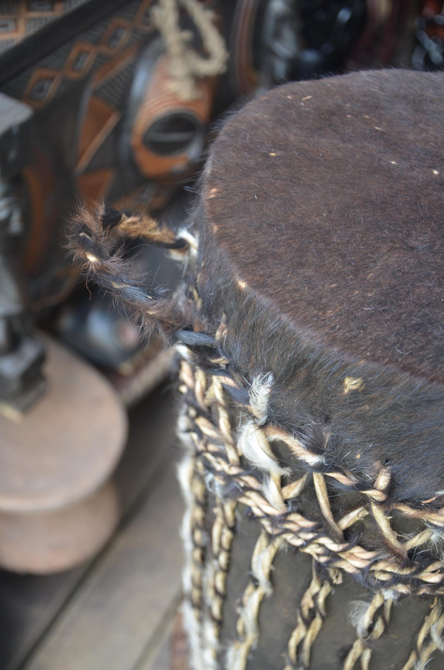 Traditional Rwandan Drum | Hand-Carved Percussion | Authentic African Art