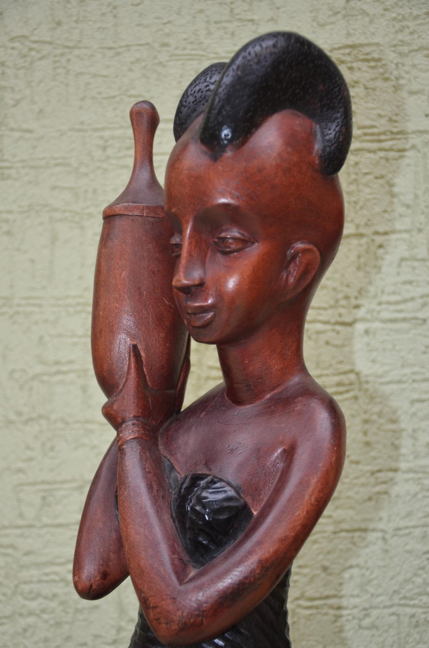 Pair of Hand-Carved African Community Statues | Tribal Art
