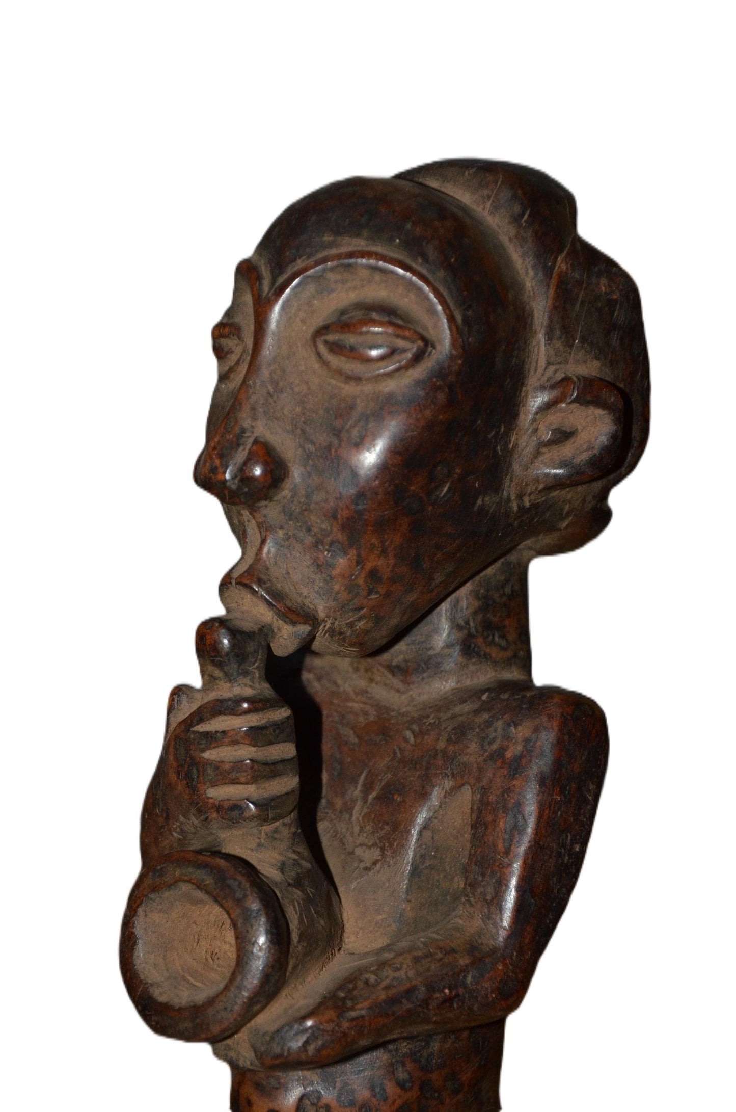 Authentic Hemba Statue | Tribal Musician Figure | Hand-Carved Wood Art