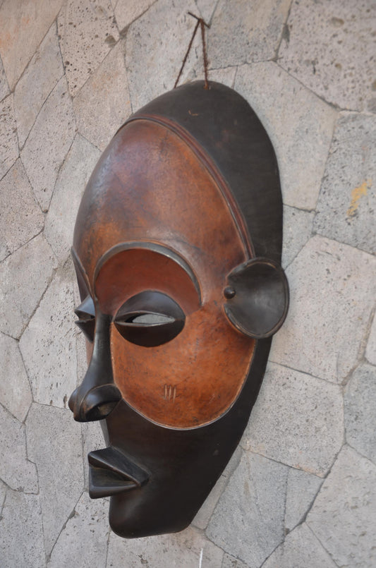 Authentic Dan-Style Mask | Large West African Wall Art