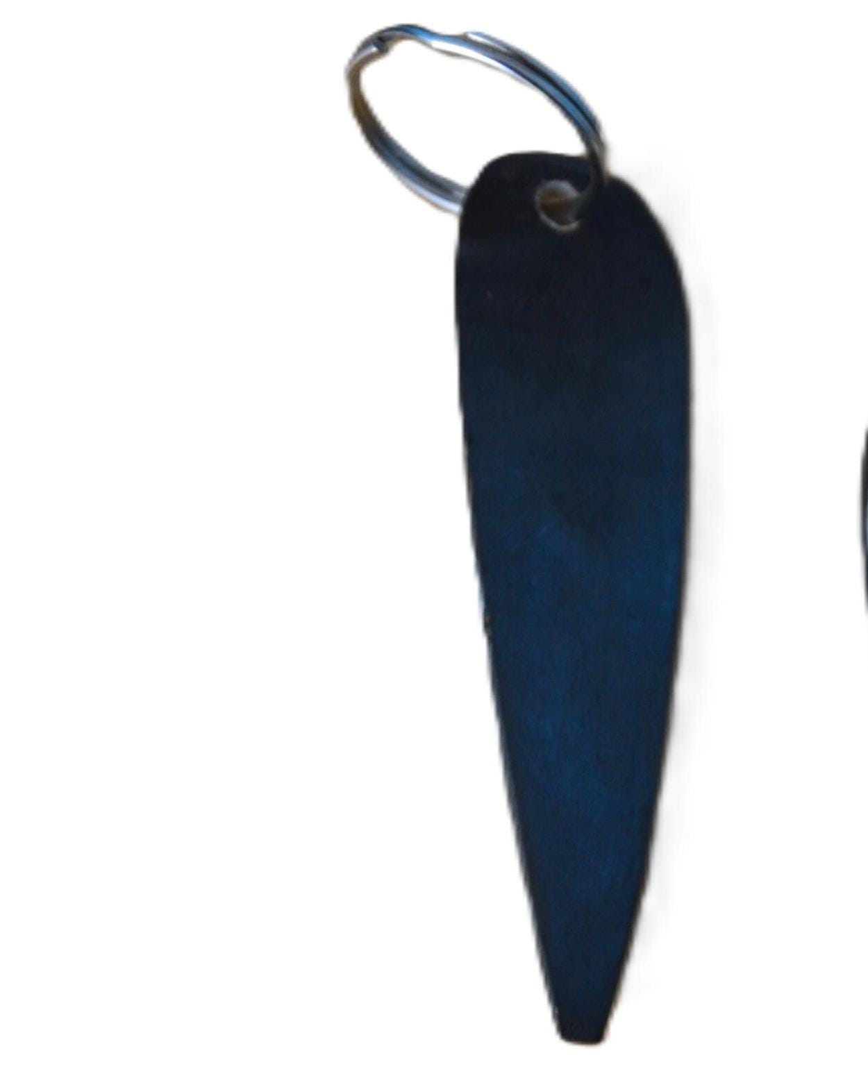 Black and White Ivory Style Keyholder, Handmade African Batik Bone Keyring