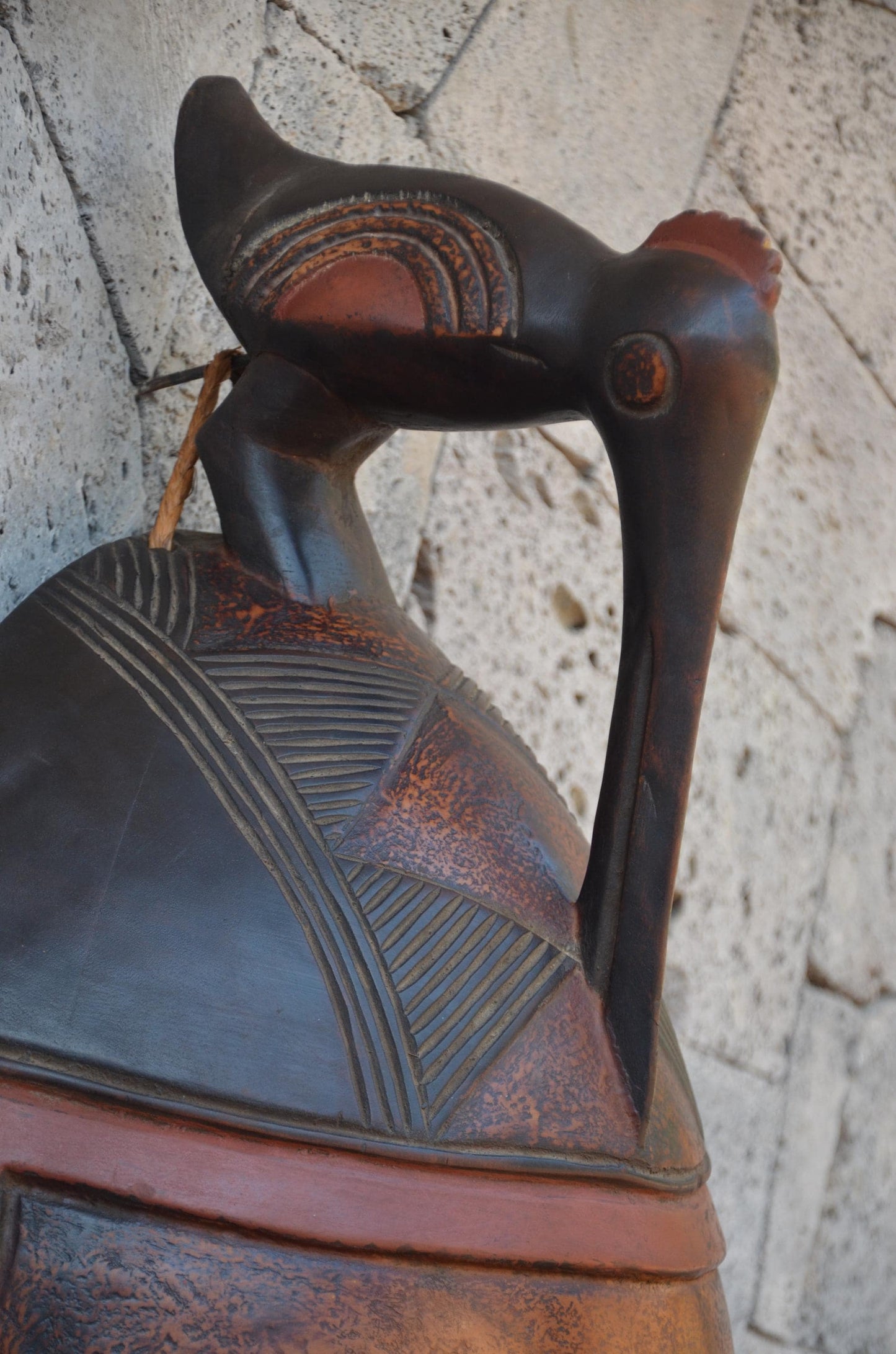 Authentic Ghanaian "Nsoromma" Mask | Star Motif Tribal Art