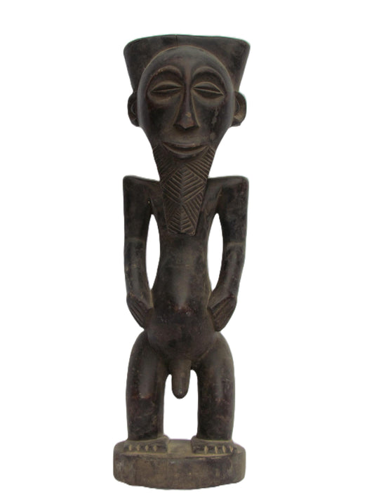 Figurine tribale magique Kusu, sculpture africaine sculptée à la main, art centrafricain du Congo, de la Zambie et de l'Afrique centrale, décoration ethnique rare pour la maison