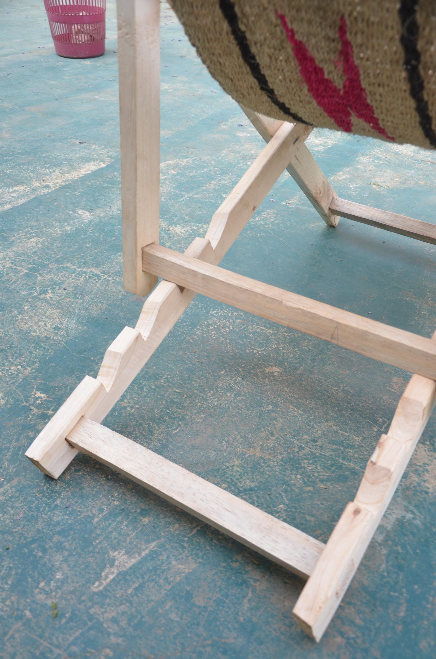 Hand-Woven African Sling Chair | Modern Bohemian Deck Chair