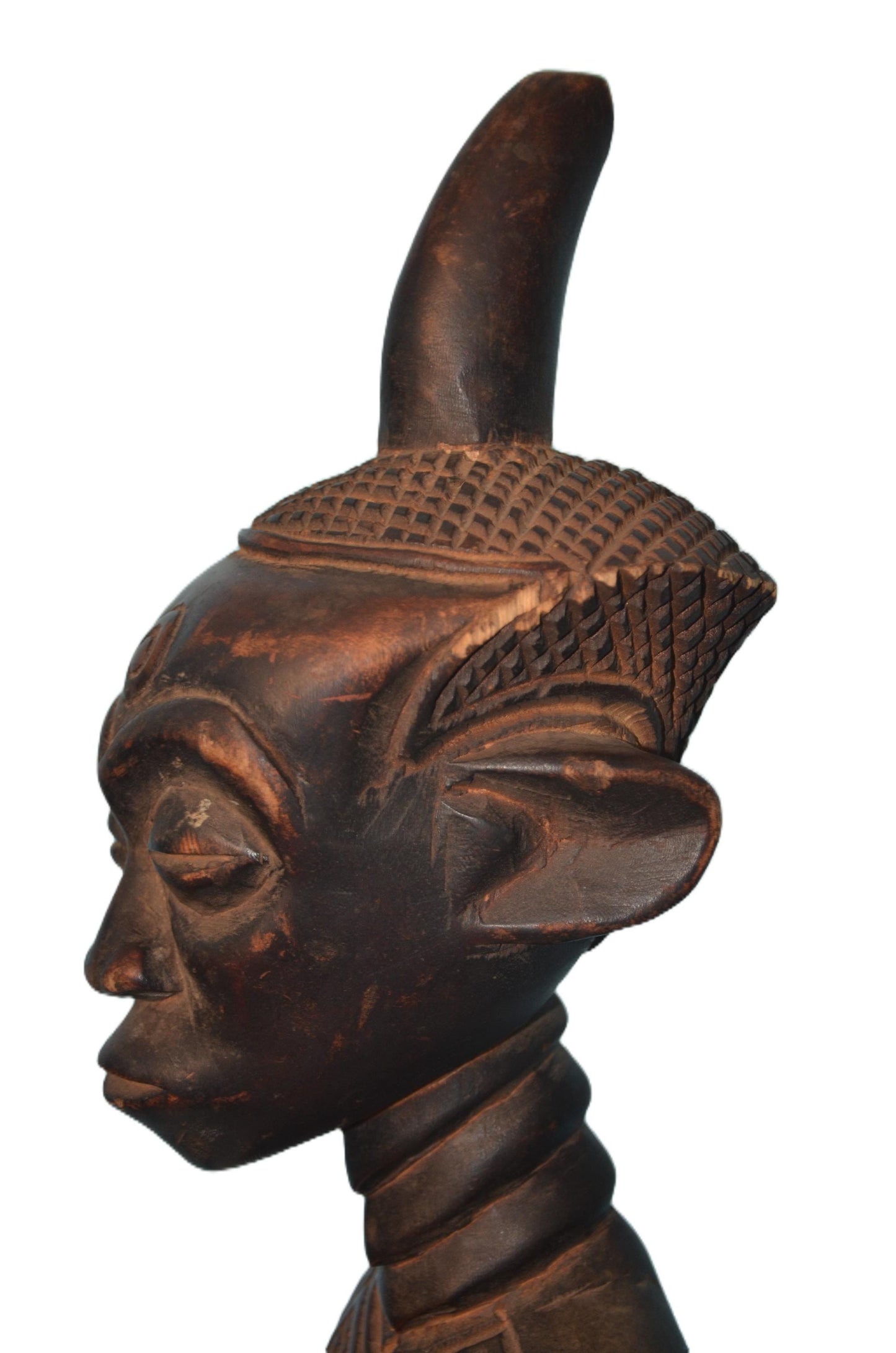 Vintage Ndengese Congo Wood Statue, Hand Carved African Tribal Ancestor Figure, DRC Folk Art