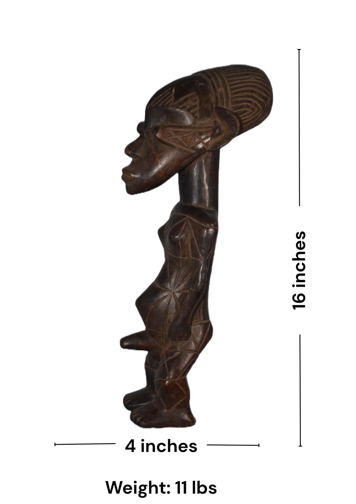 Mangbetu Statue – African Tribal Sculpture, Handmade Ethnic Art, Cultural Decor