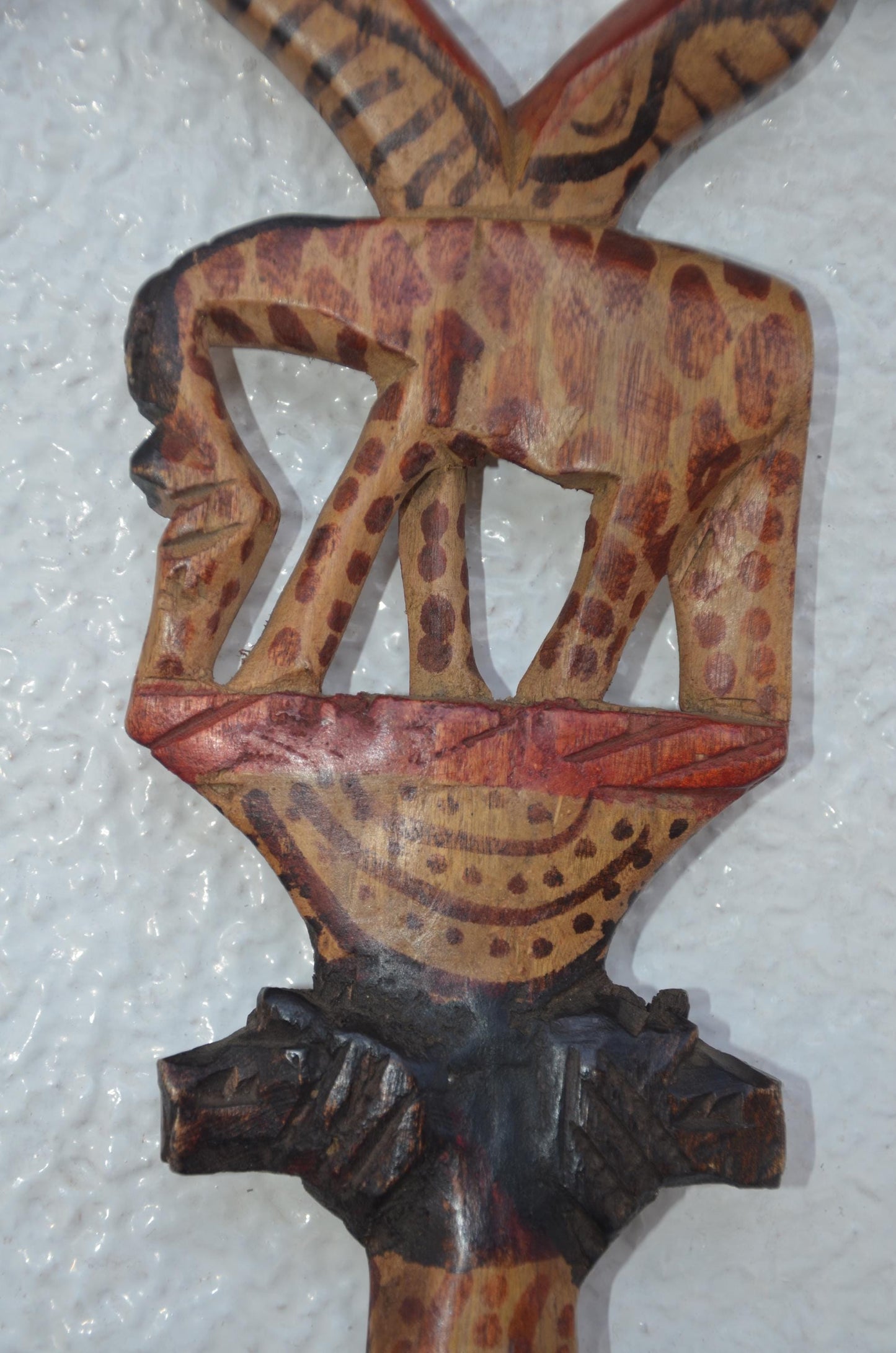 Handcrafted African Royal King's Walking Stick | Traditional Wooden Cane and Staff