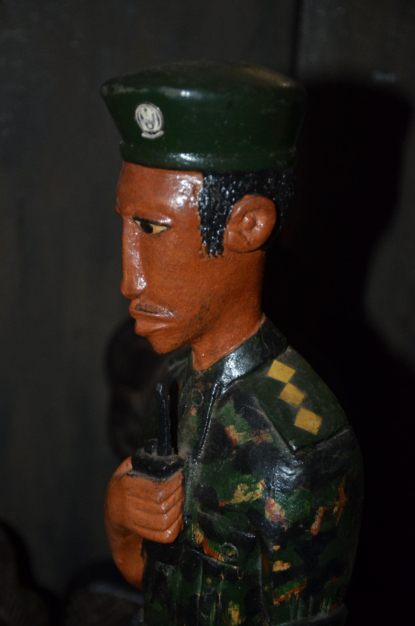 Modern Rwandan Soldier Sculpture | Contemporary African Art