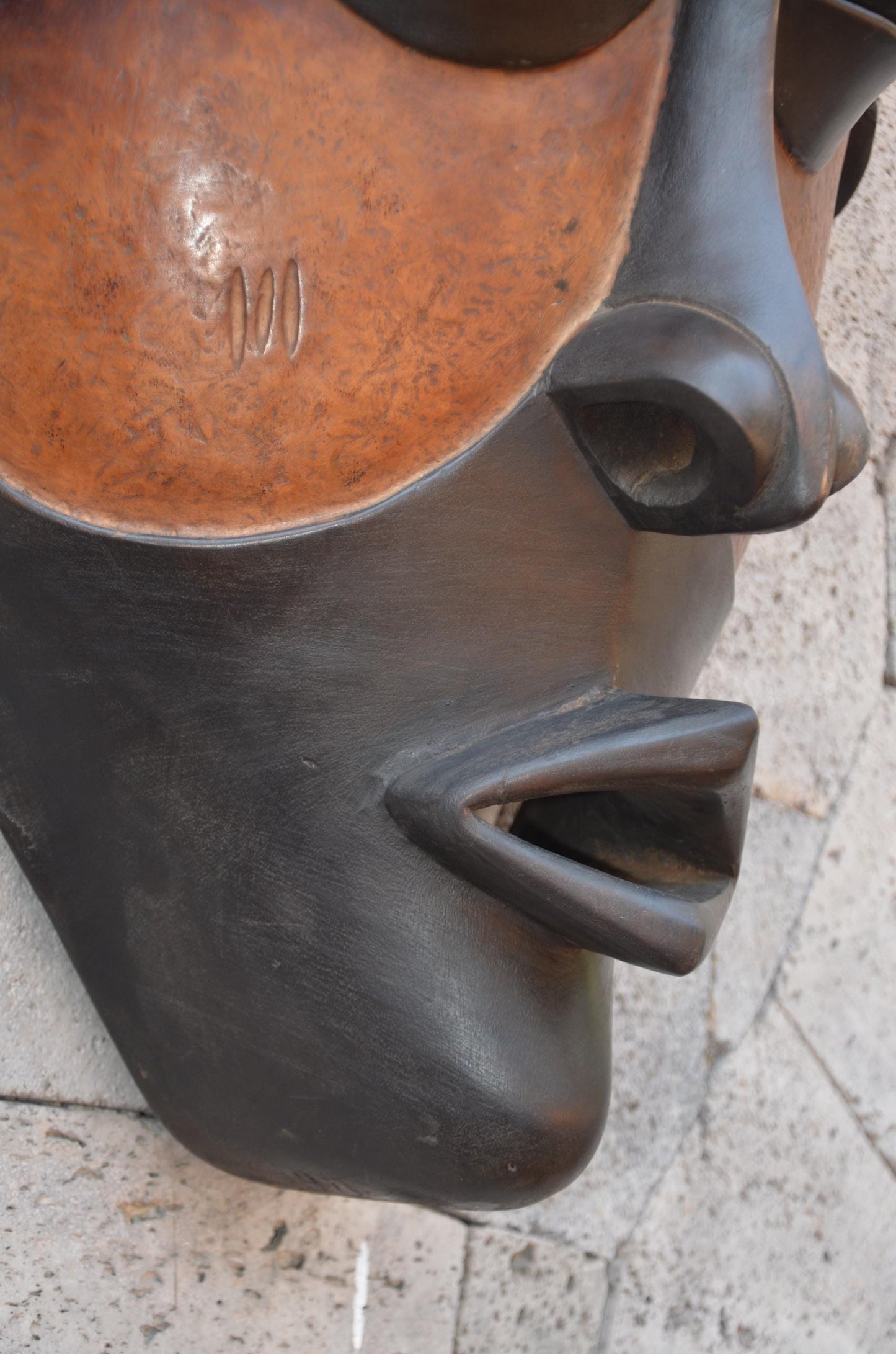 Authentic Dan-Style Mask | Large West African Wall Art