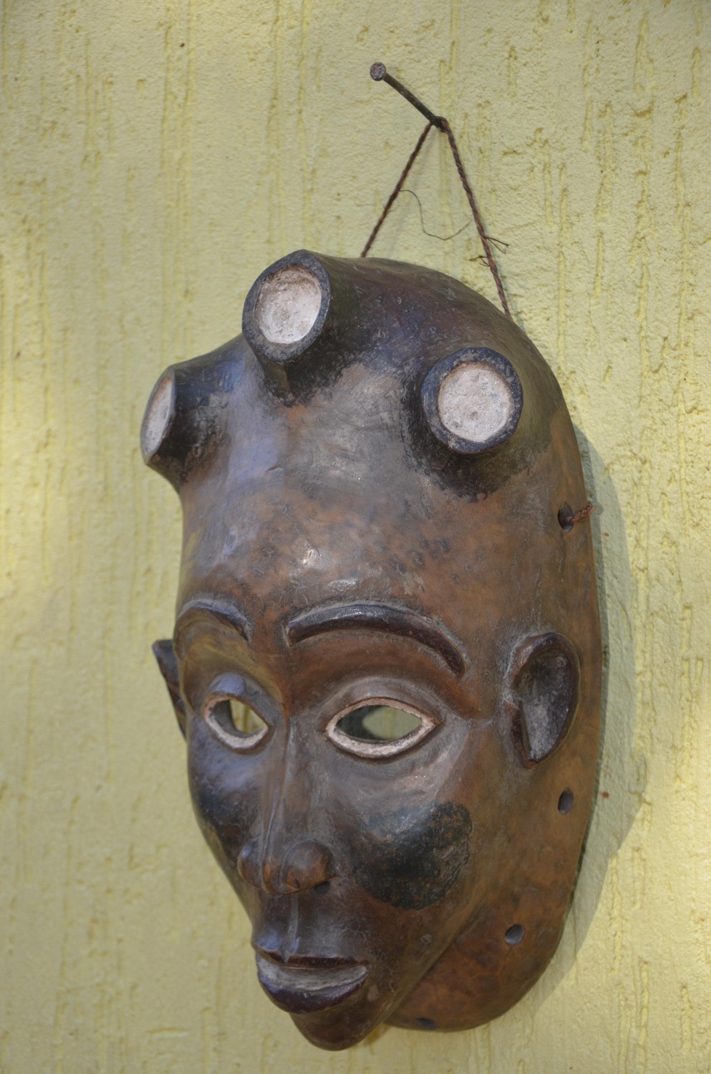 Baule Mask – 17" Hand-Carved Wood Mask – Ivory Coast Tribal Home Decor
