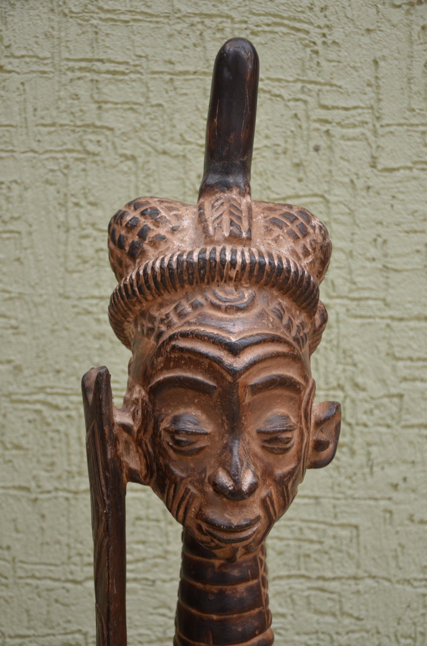 Monumental African Luluwa Maternity Wooden Statue | Tribal Art