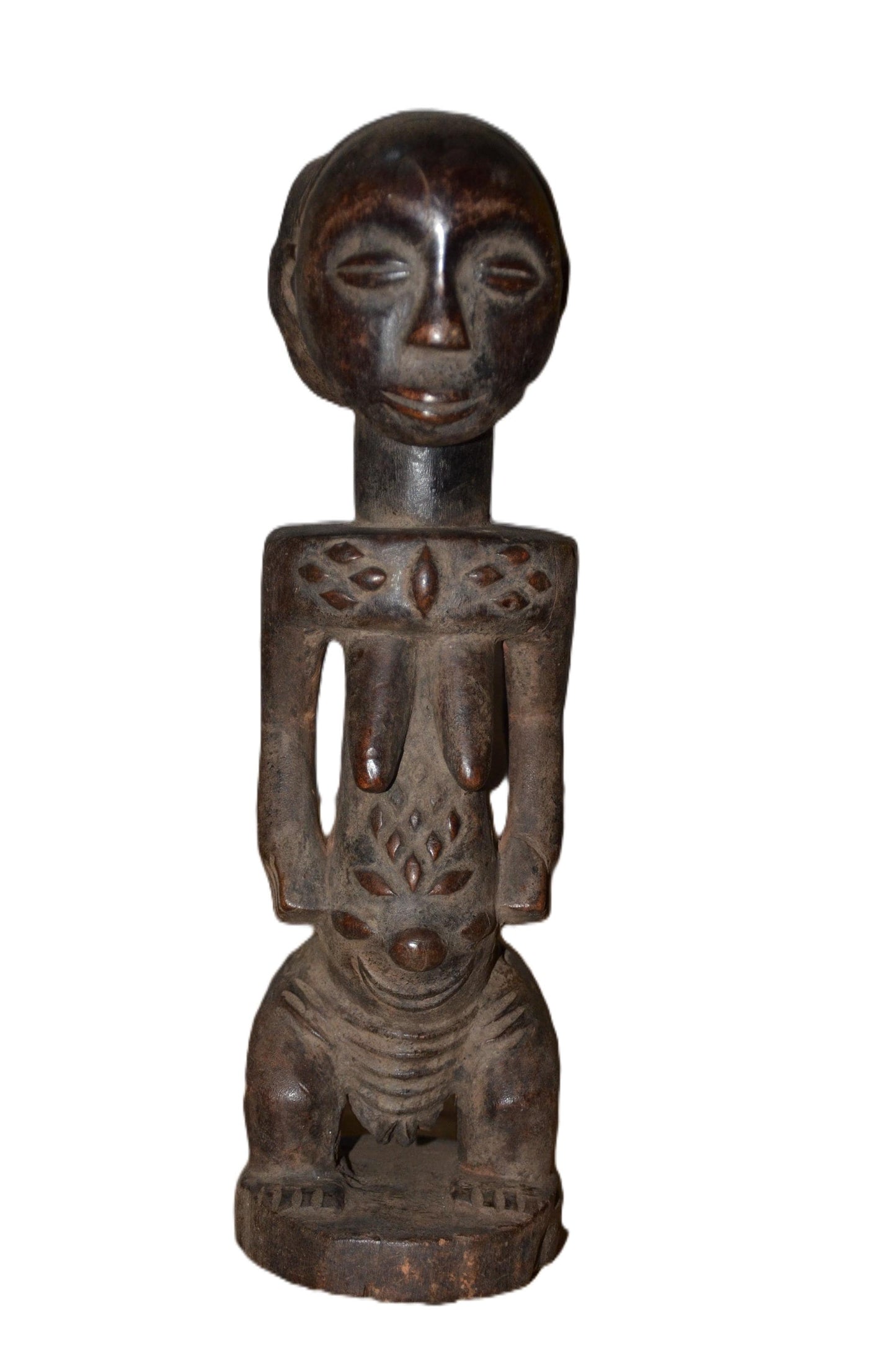 Authentic Luba Statue | Female Ancestral Figure | Congolese Tribal Art