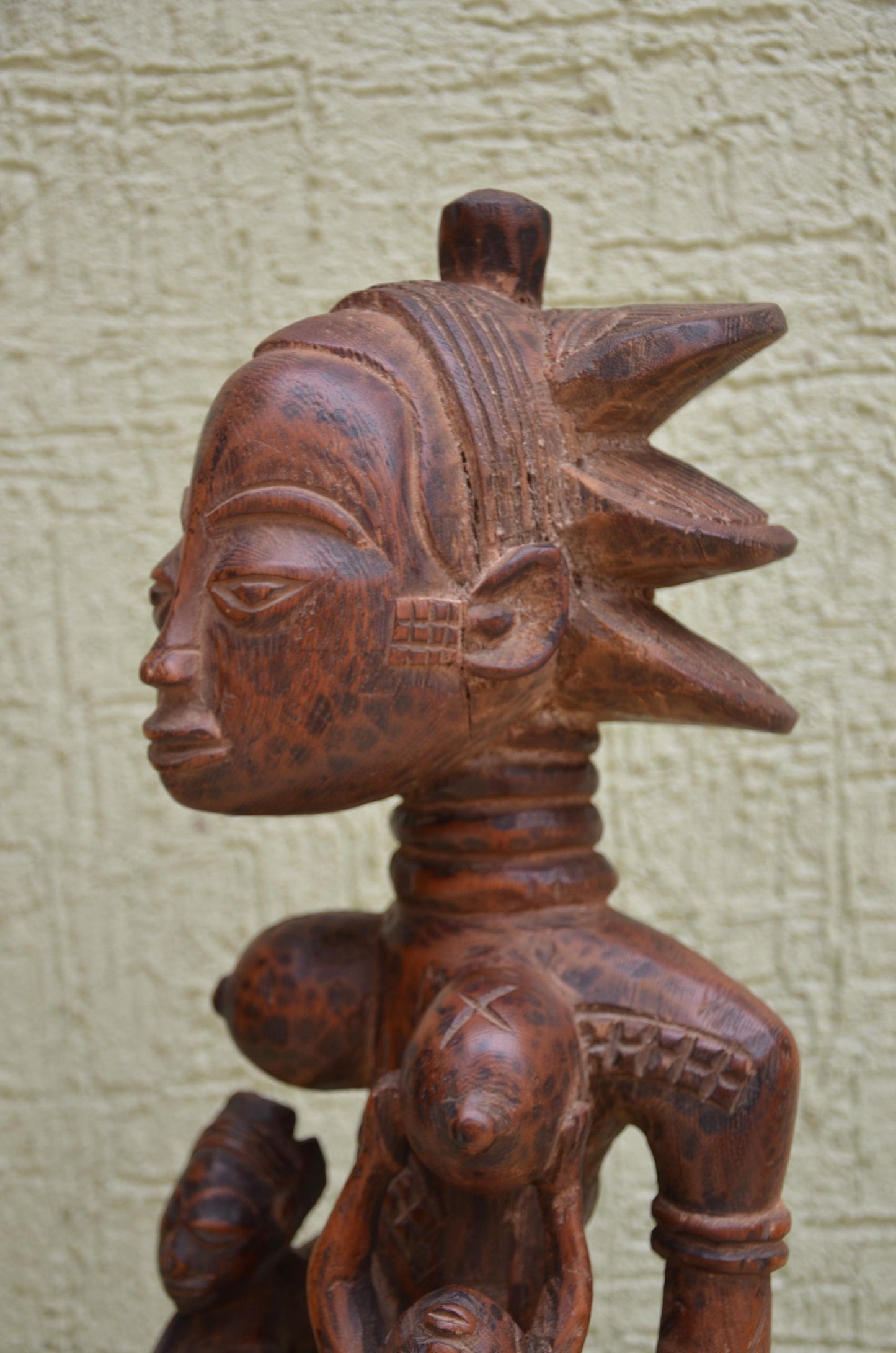 Yoruba Wooden Maternity Sculpture | African Tribal Art
