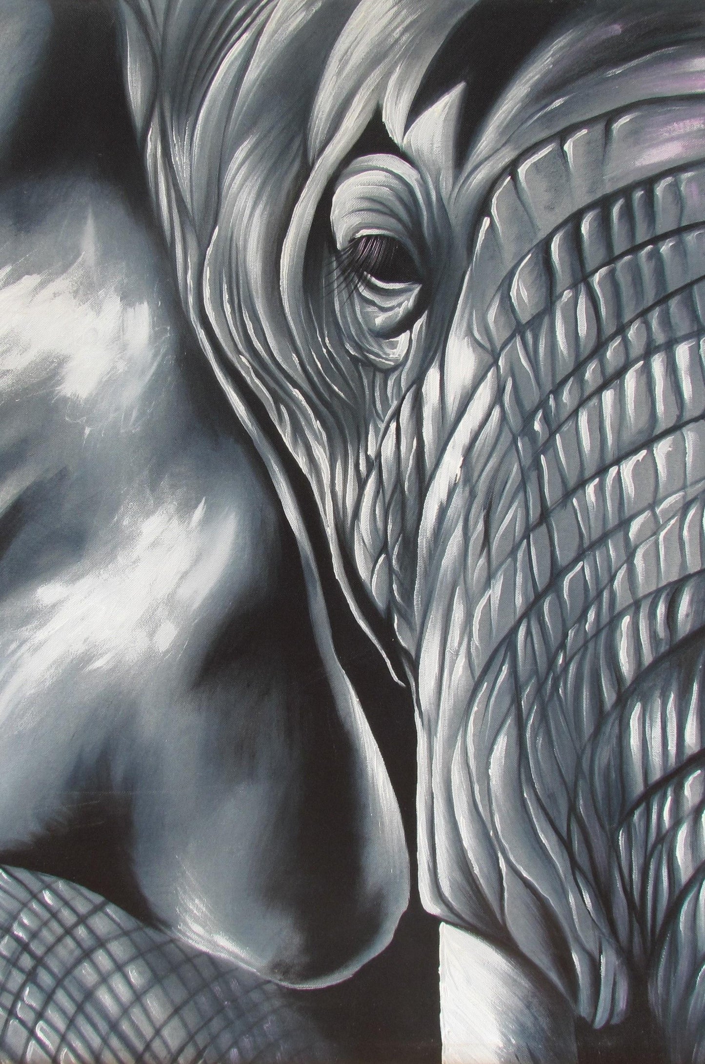 Impression murale représentant un éléphant – Portrait d'animaux sauvages africains, toile encadrée style huile, grande décoration animalière pour la maison ou le bureau, livraison gratuite