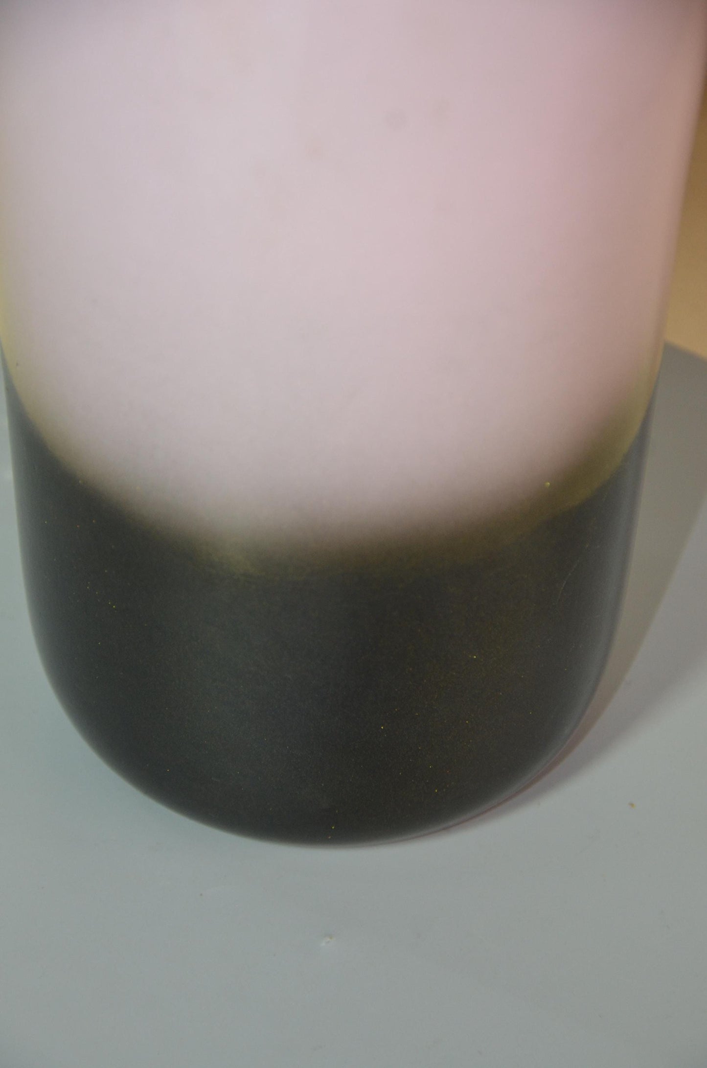 Hand-Carved Wood Cylinder Vase | Pink and Black Ombre Pillar Vessel, Nordic Decor