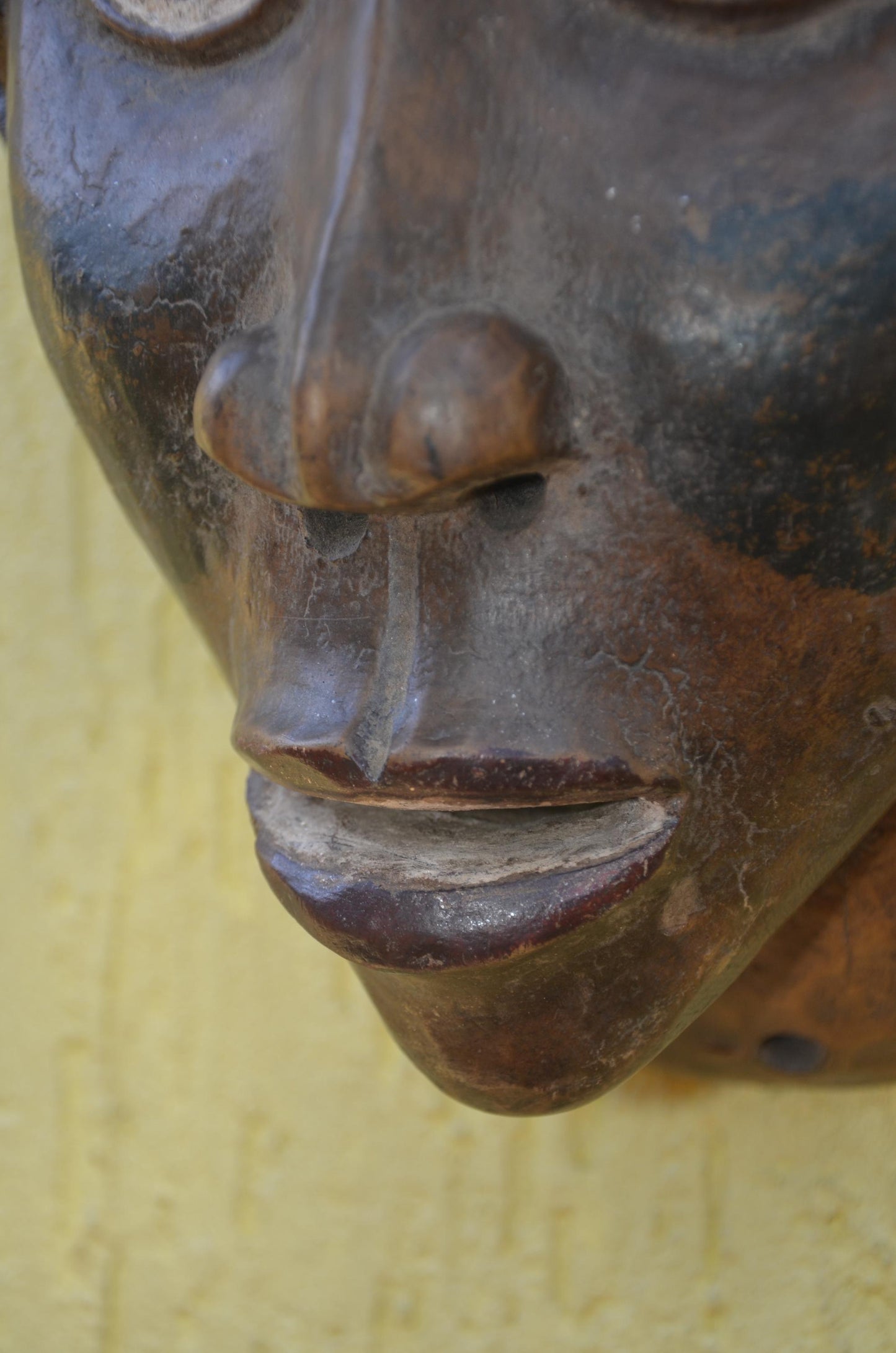 Baule Mask – 17" Hand-Carved Wood Mask – Ivory Coast Tribal Home Decor