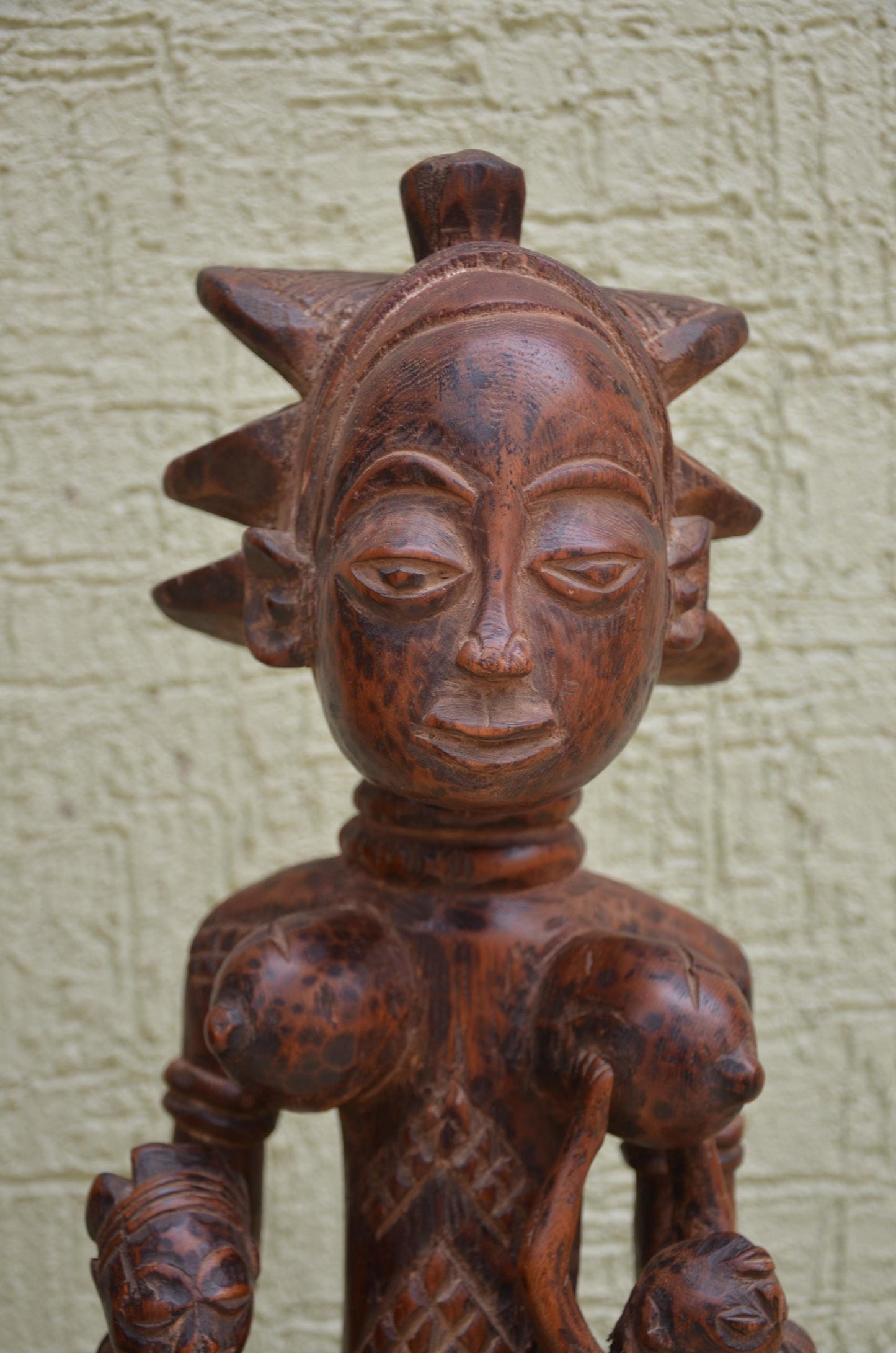 Yoruba Wooden Maternity Sculpture | African Tribal Art