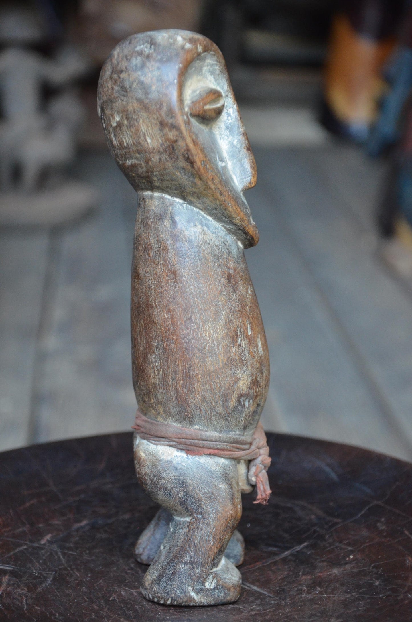 Authentic Lega Ancestor Figure | Congolese Tribal Wood Sculpture