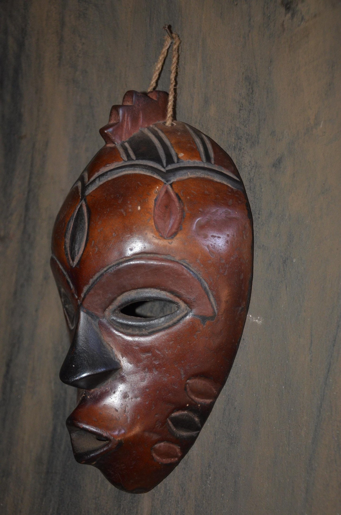 Authentic Chokwe Mask | Congolese Tribal Art | Hand-Carved Wood
